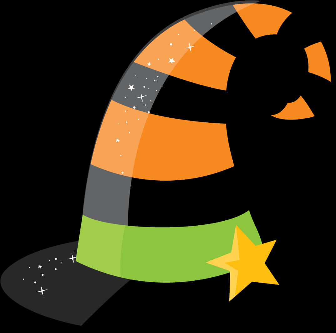 Pălărie de Vrăjitoare de Halloween Vector Fundal