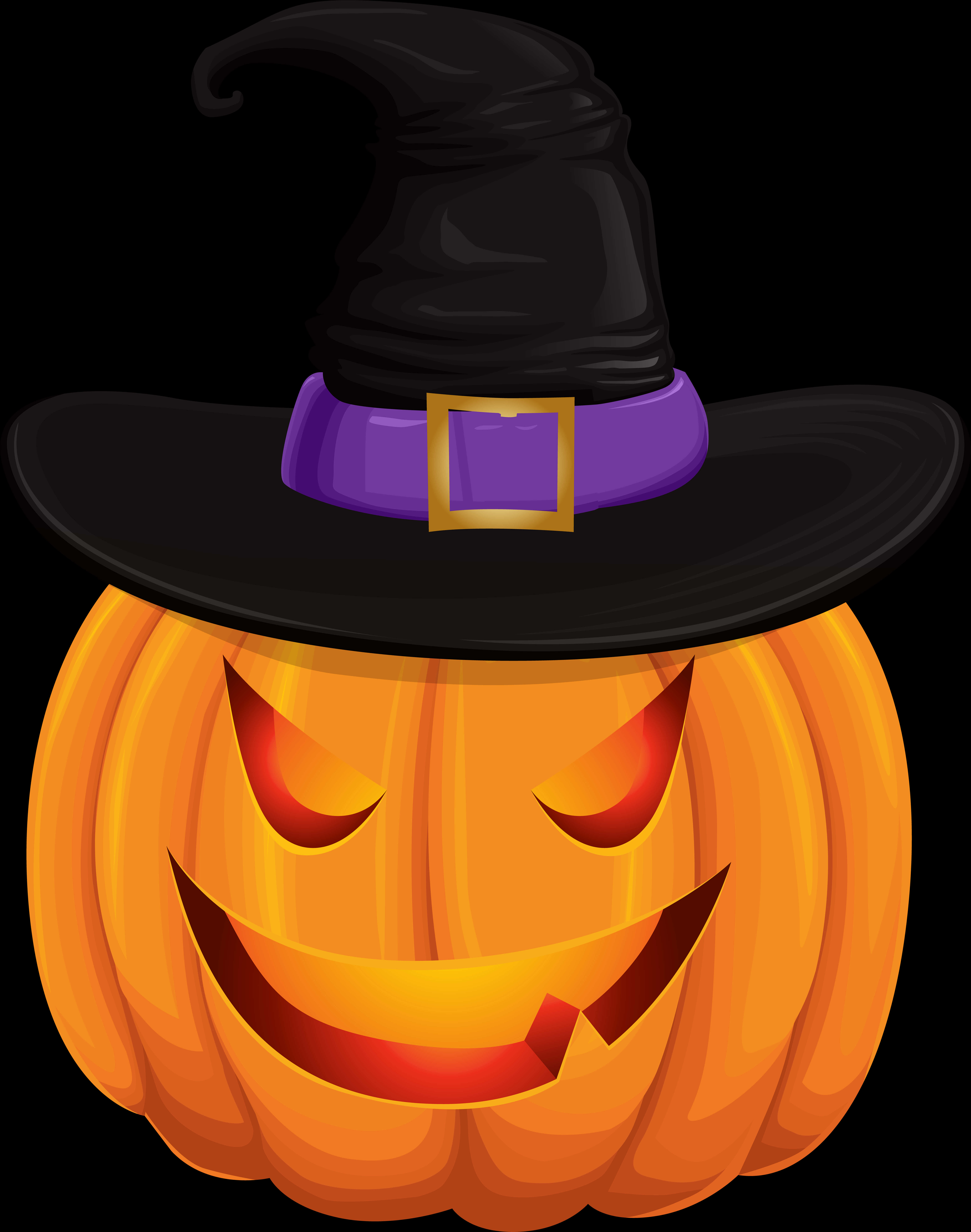 Pălărie de Vrăjitoare cu Dovleac de Halloween Fundal