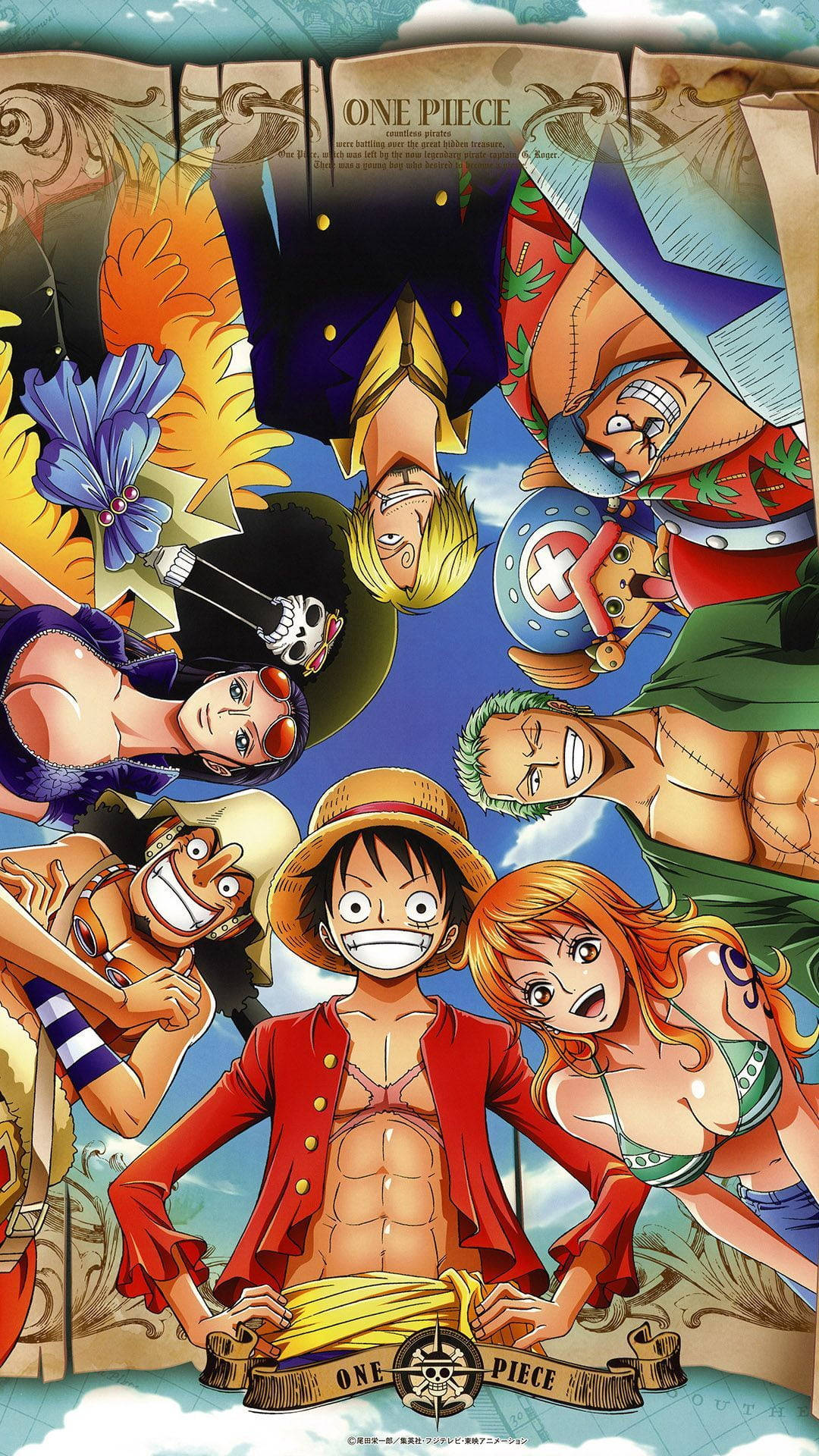 Pălăriile de Paie și Zâmbetul lui Luffy Fundal