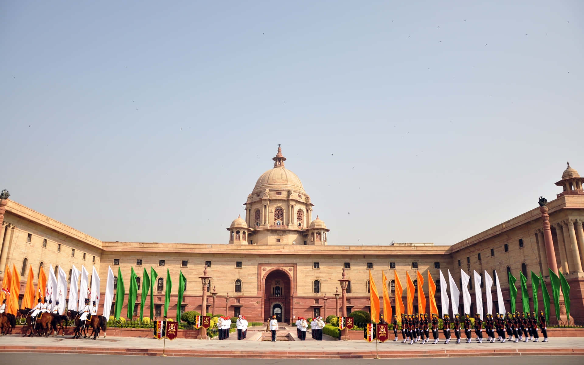 Palatul Prezidential India Rashtrapati Bhavan Steguri Fundal