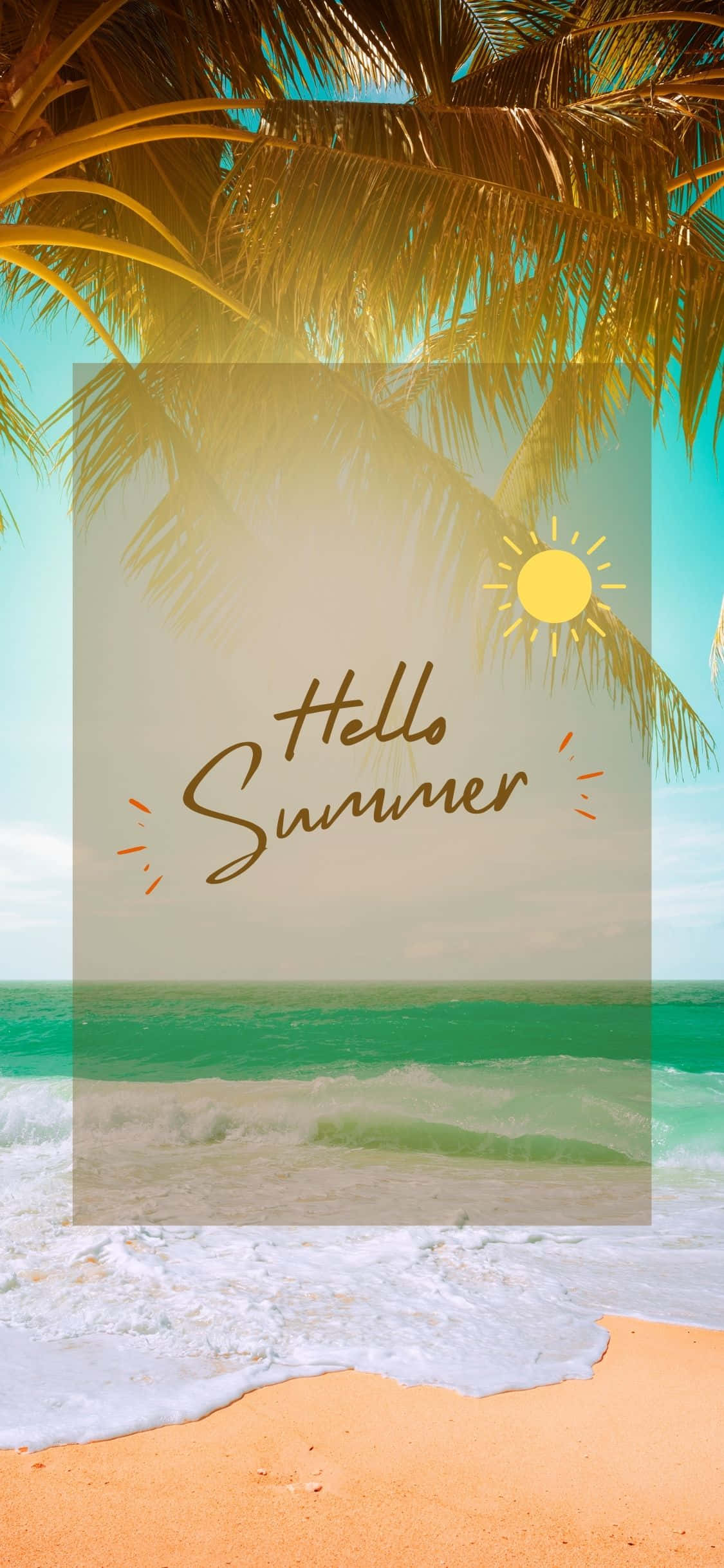 Palmier Peste Plajă iPhone X Summer Background Fundal
