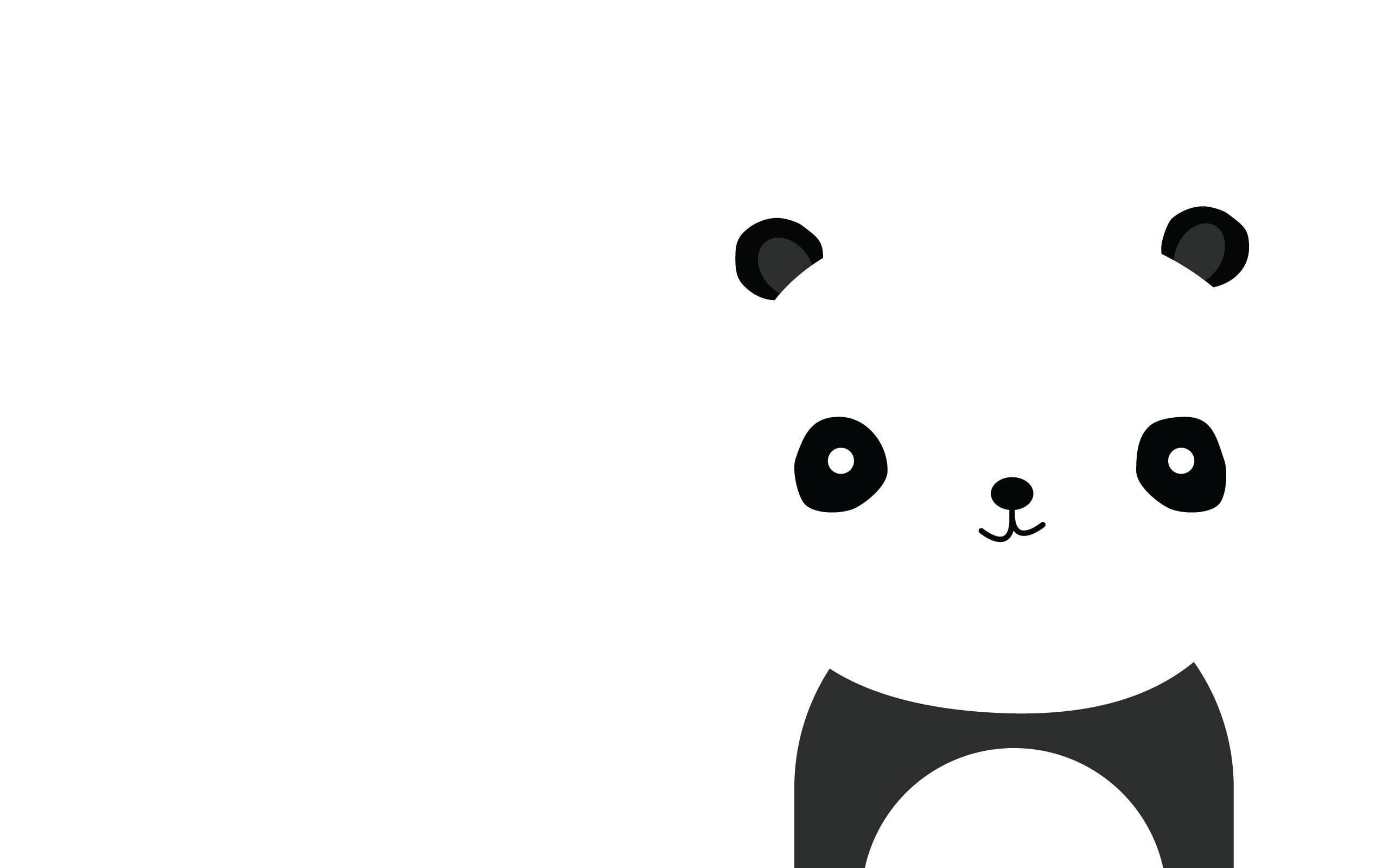 Panda albă și cool care zâmbește Fundal
