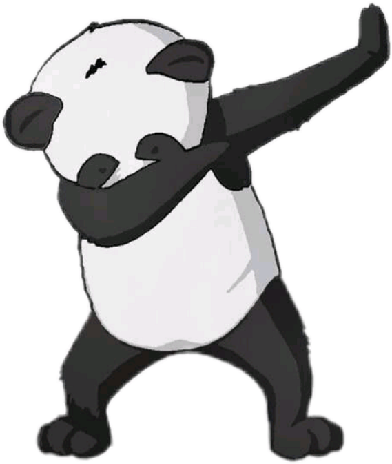 Panda care dă dab, personaj de desen animat Fundal