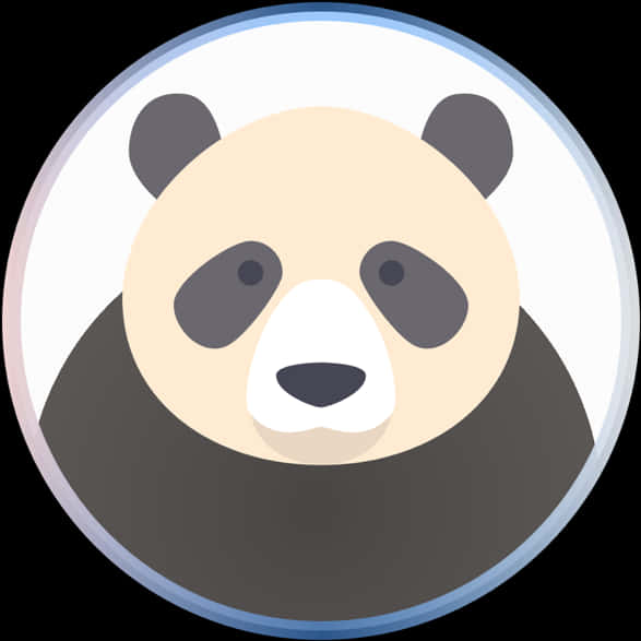 Panda cu design plat Fundal