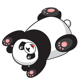Panda de Desene Animate Întins Fundal