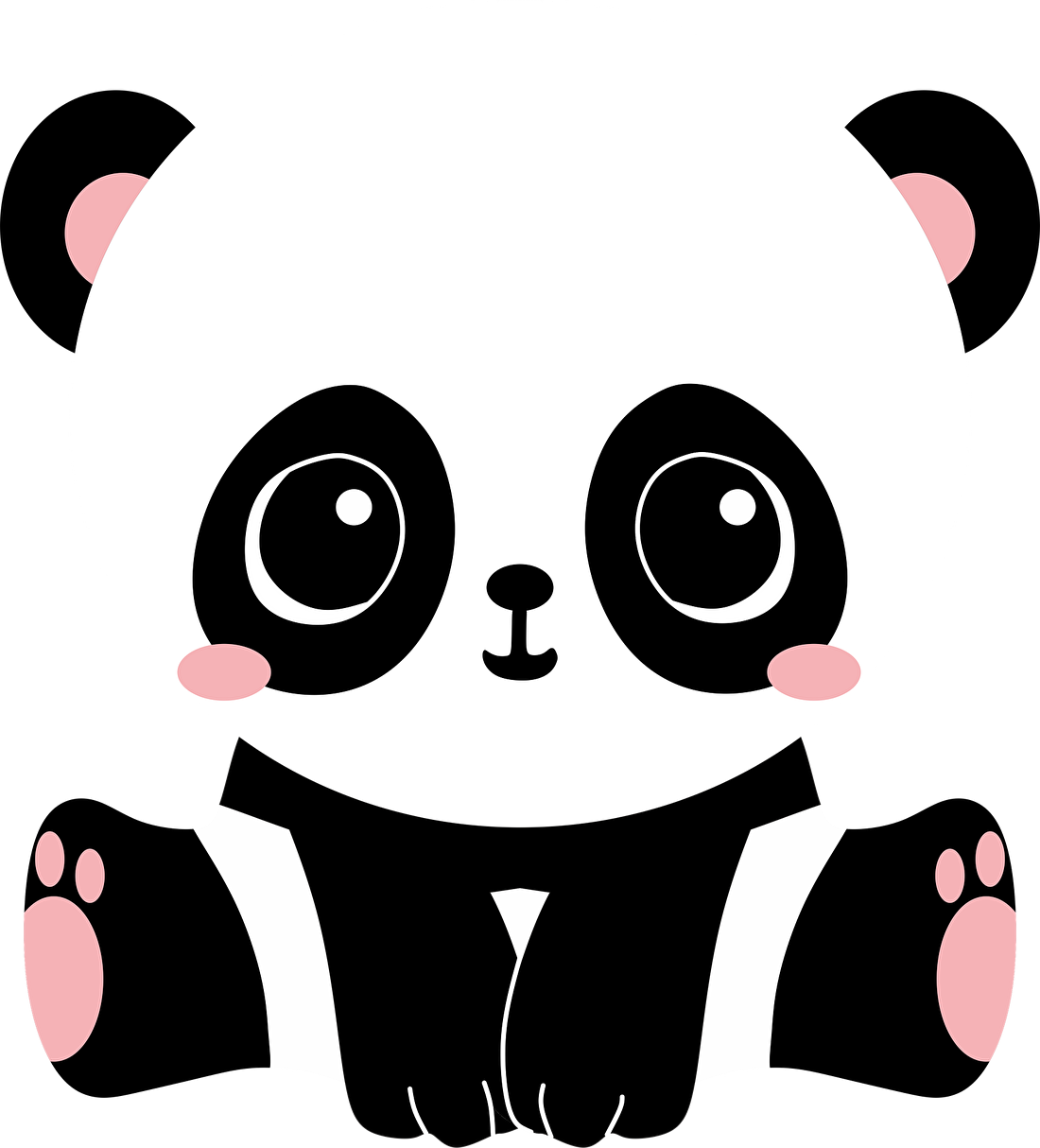 Panda drăguț desenat Fundal