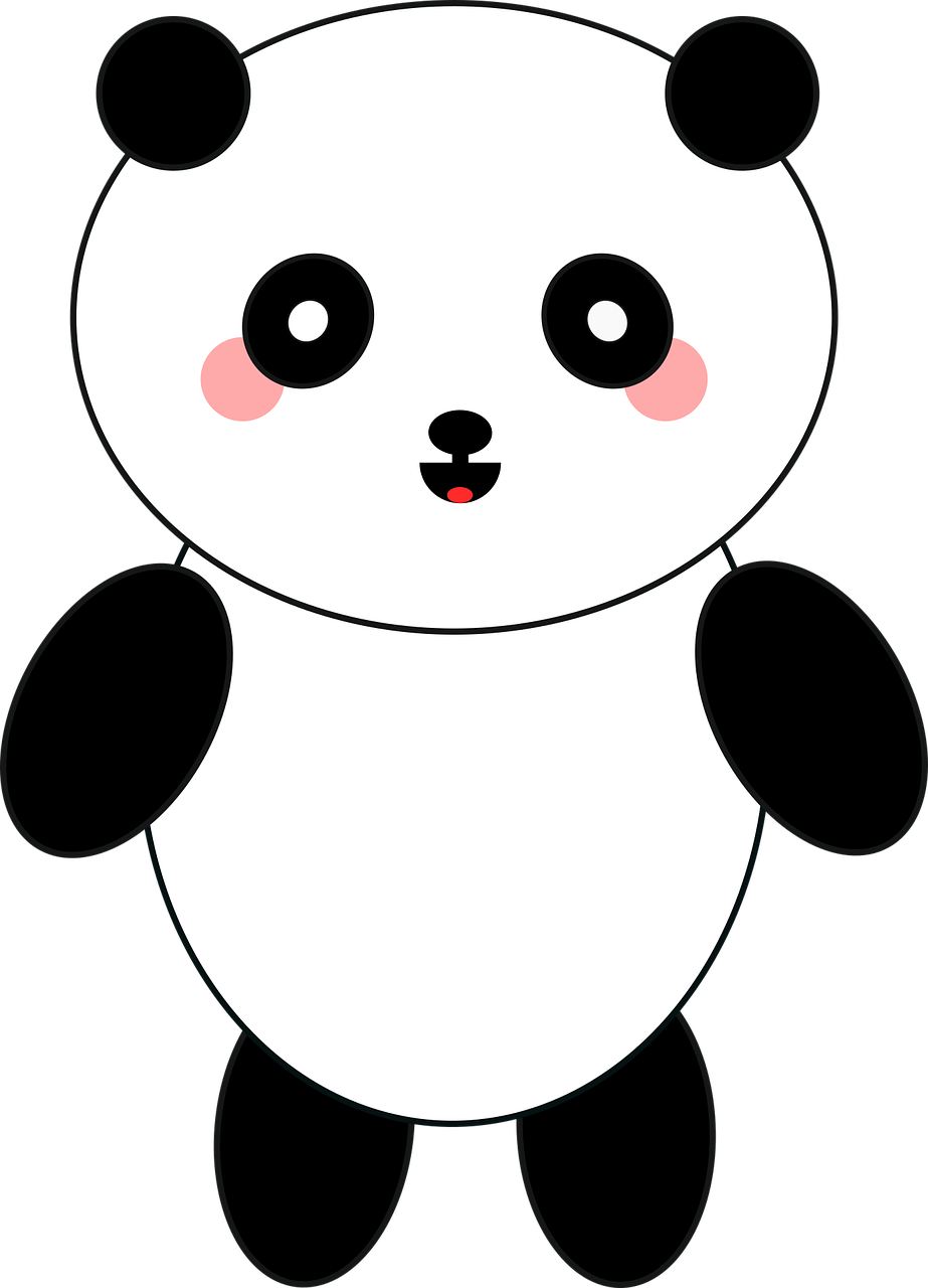 Panda drăguț desenat Fundal