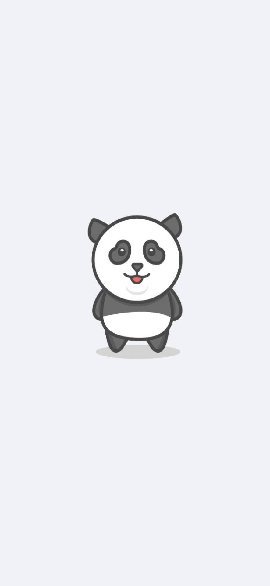 Panda drăguț pe alb pentru iPhone Fundal