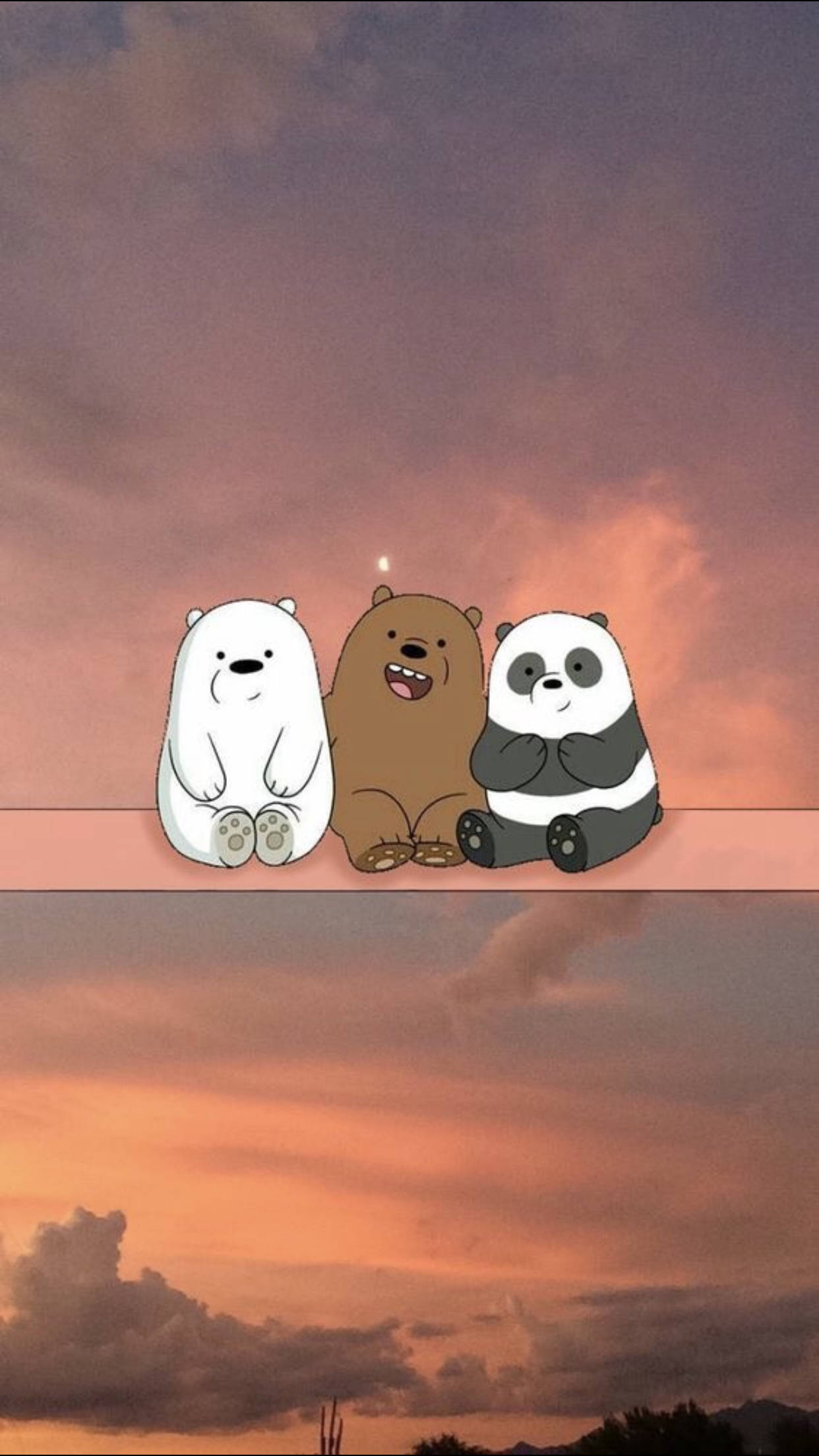 Panda, Grizz și Ice Bear Estetici Fundal
