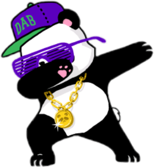 Panda Hip Hop Dabbing.PNG Fundal
