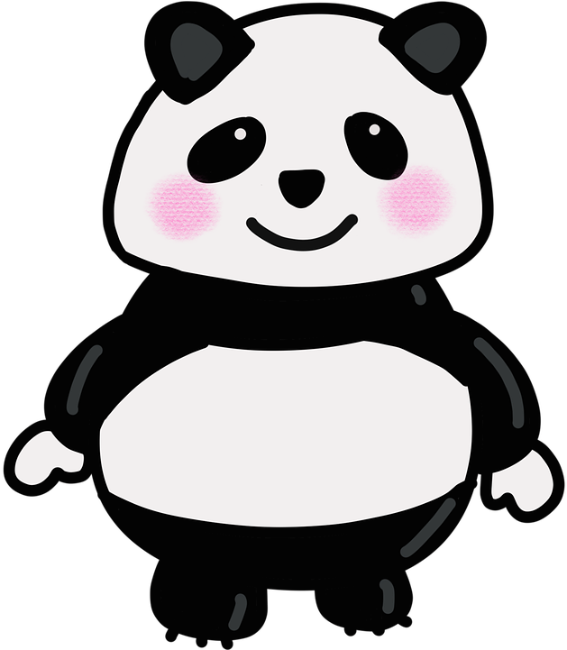 Panda zâmbitor din desene animate Fundal