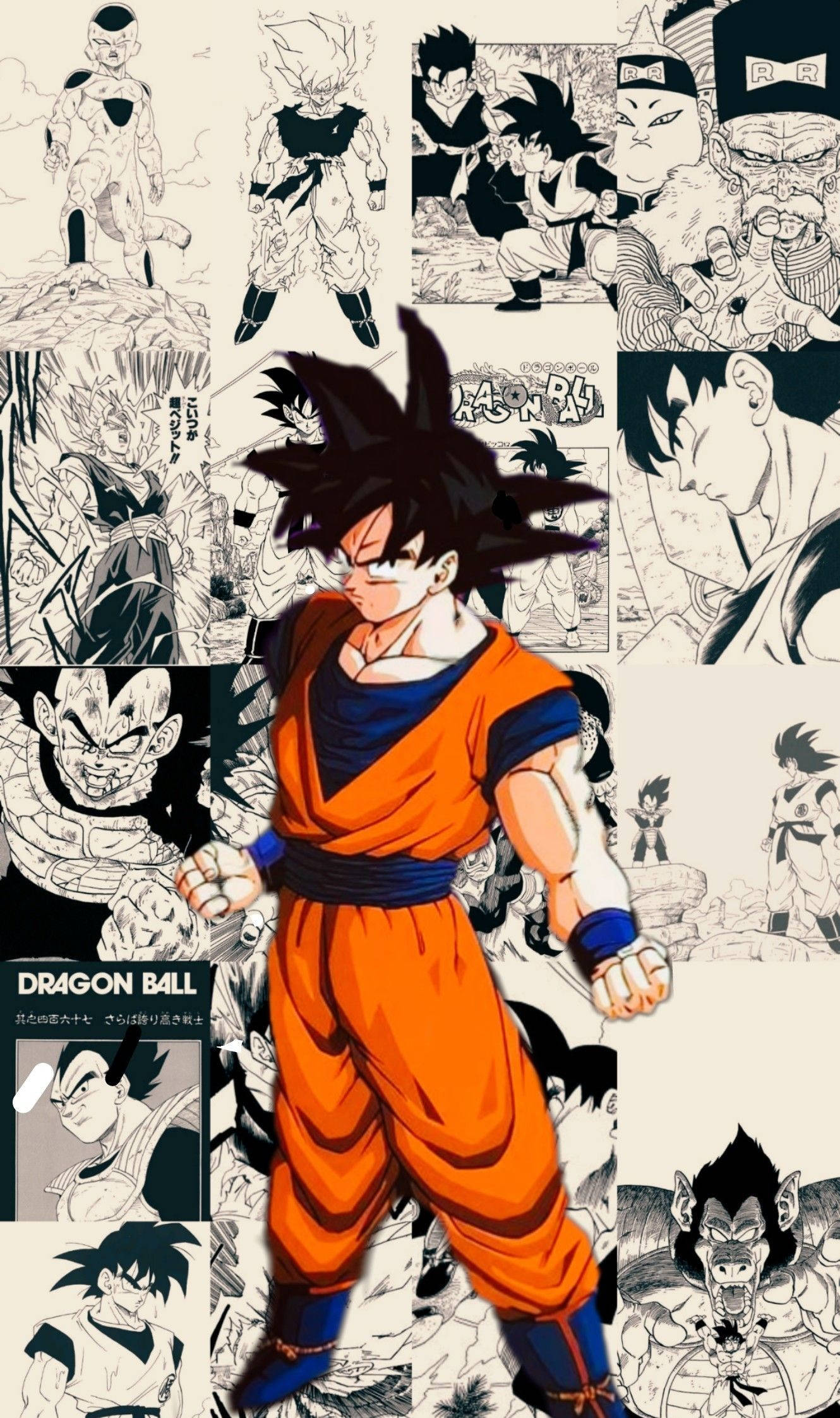 Panel Manga Dragon Ball Goku Fundal