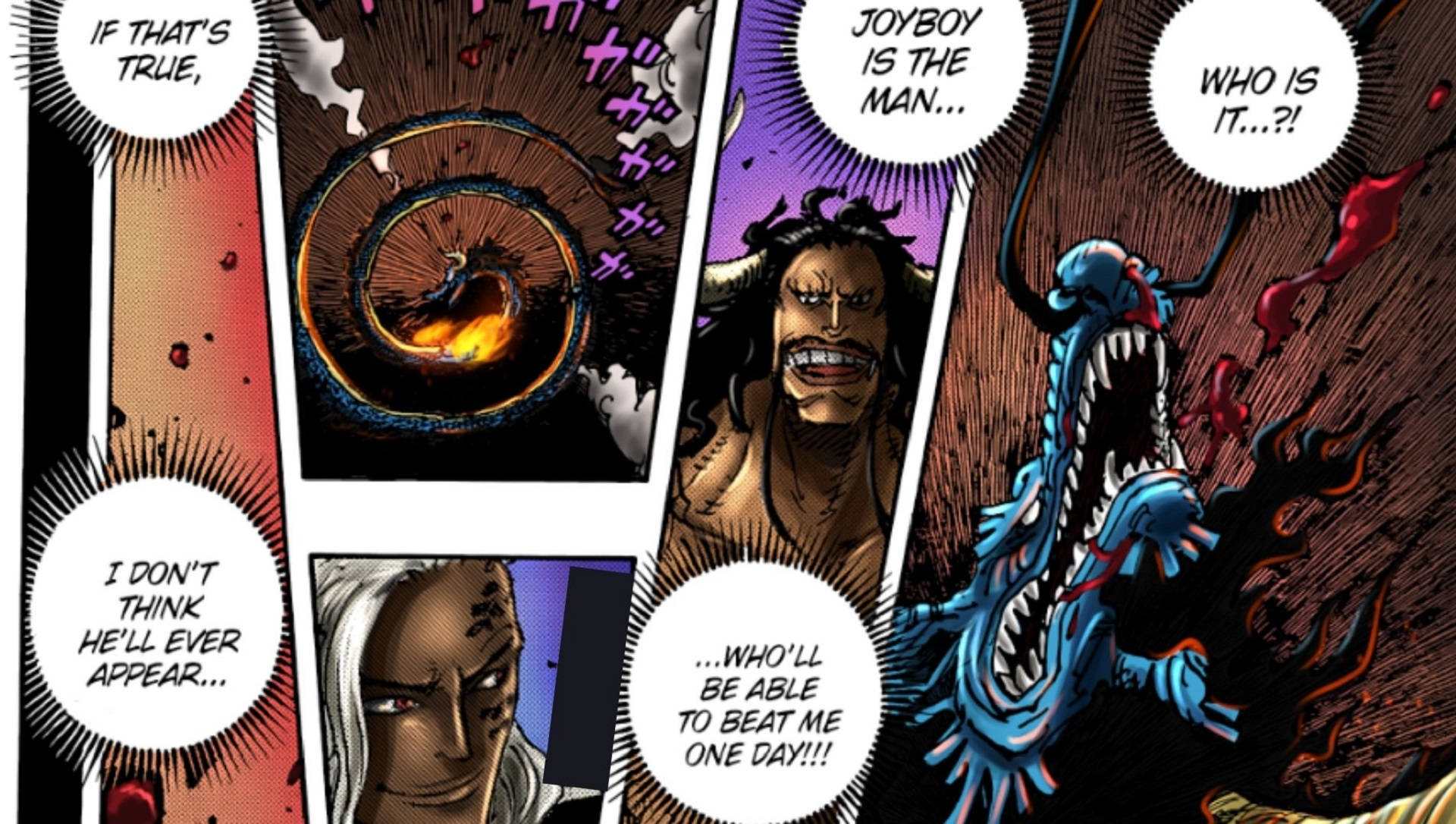 Panel Manga King și Kaido Fundal