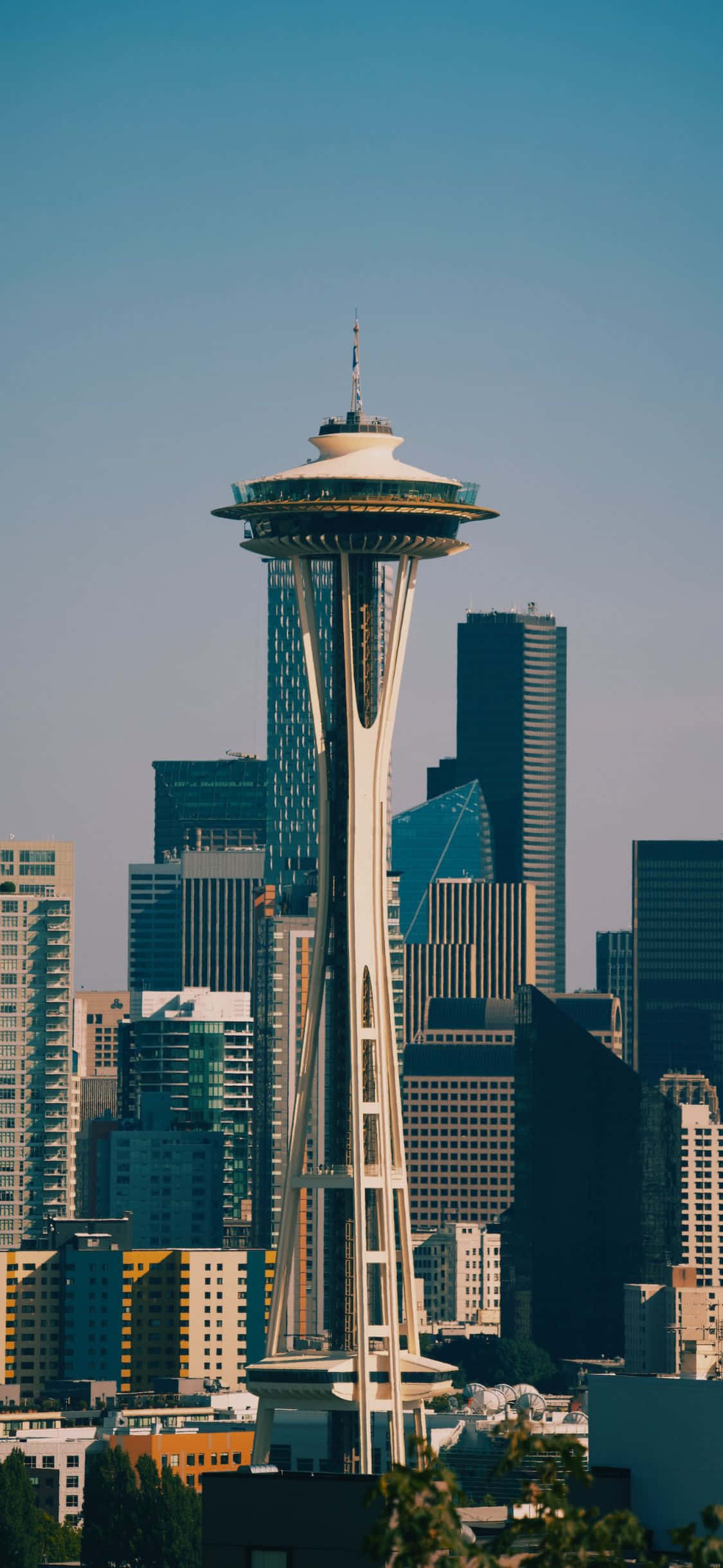 Panorama uluitor al Seattle-ului capturat cu un iPhone X Fundal