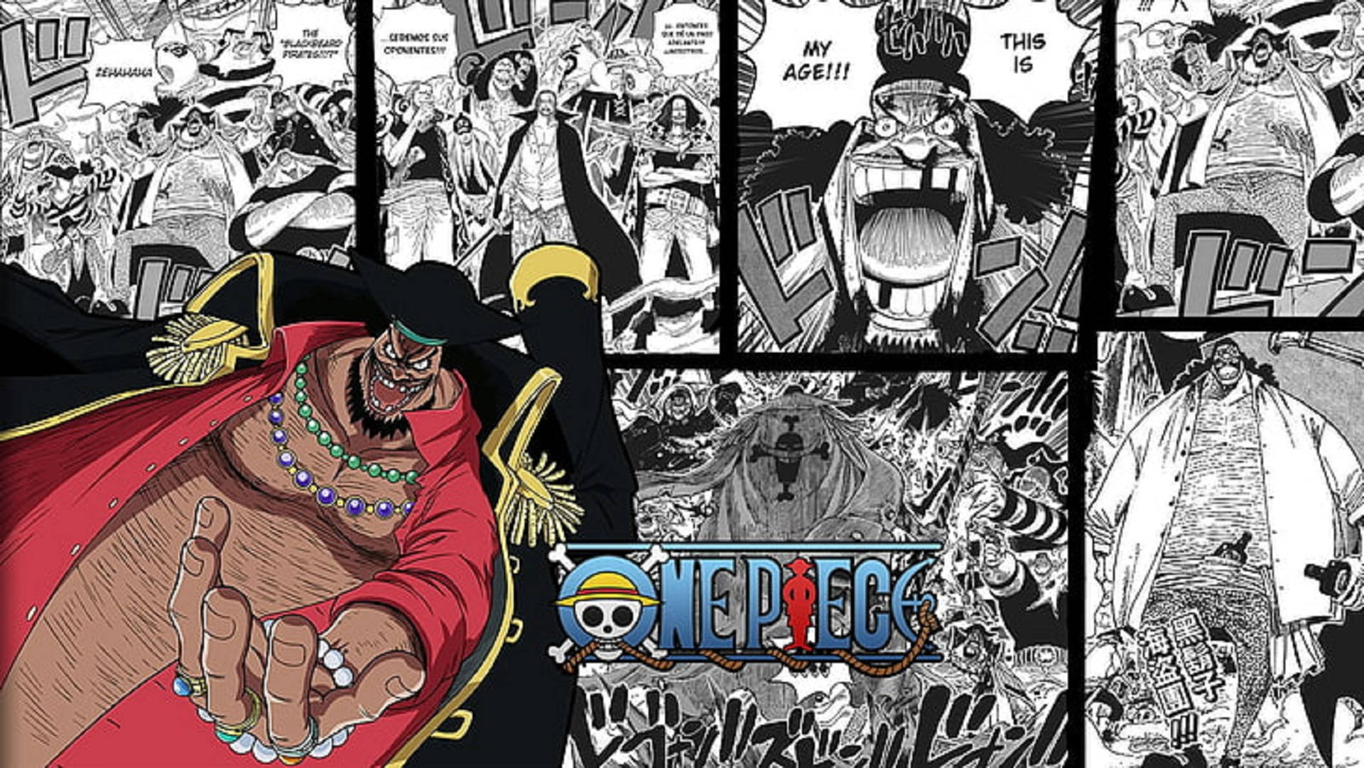 Panou manga Black Beard Fundal