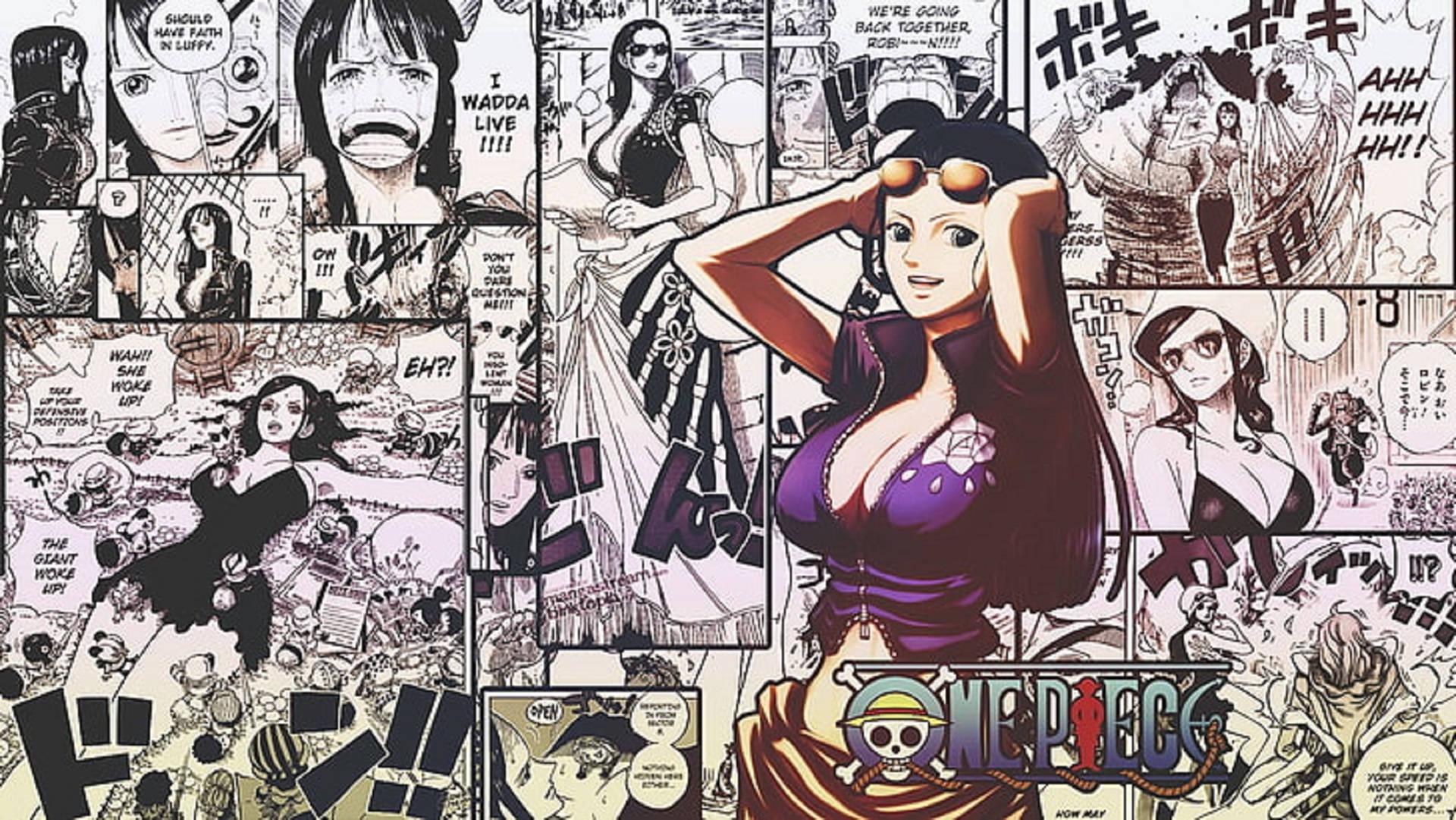 Panou Manga cu Nico Robin Fundal