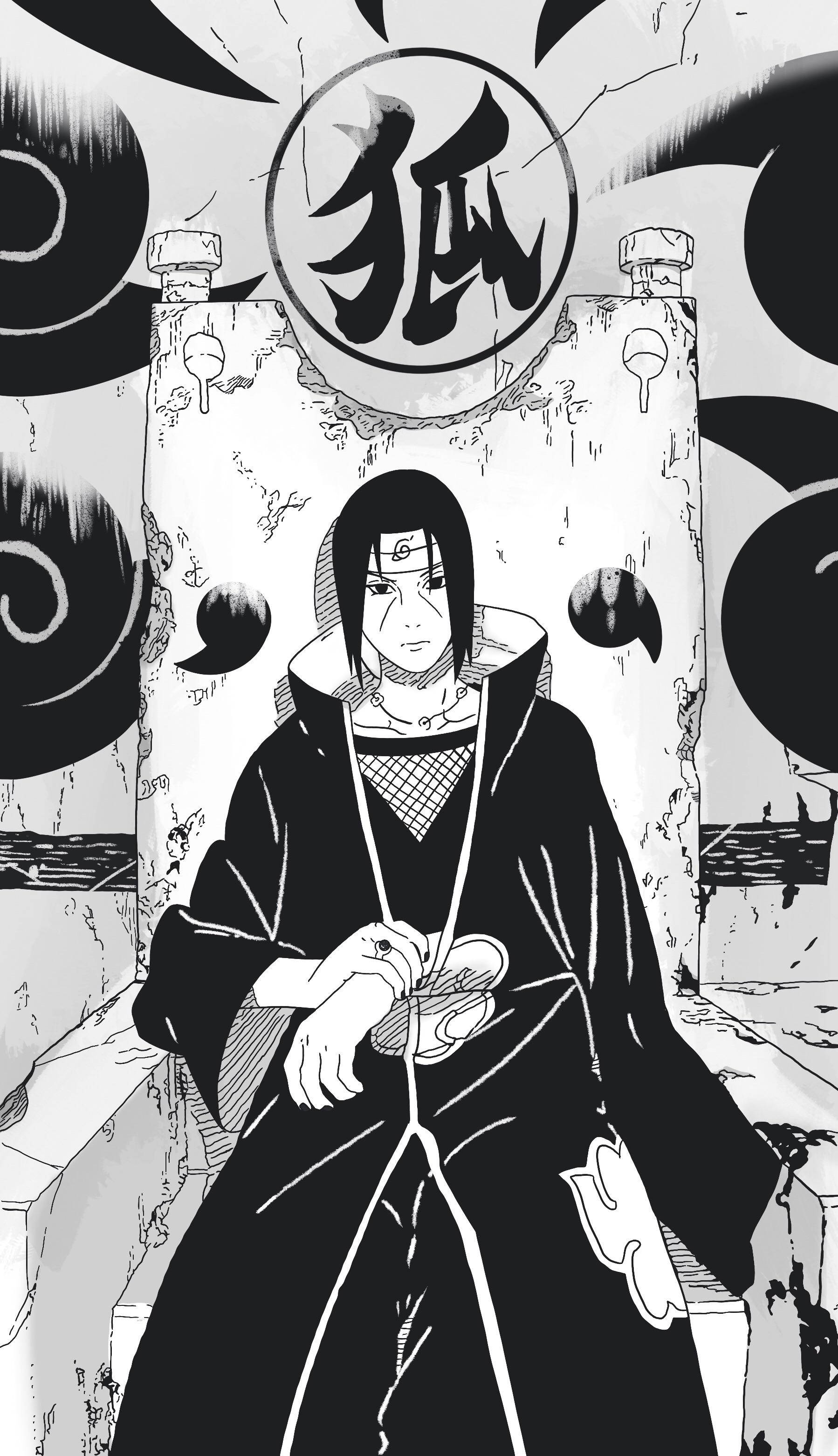 Panou manga Uchiha Itachi Fundal