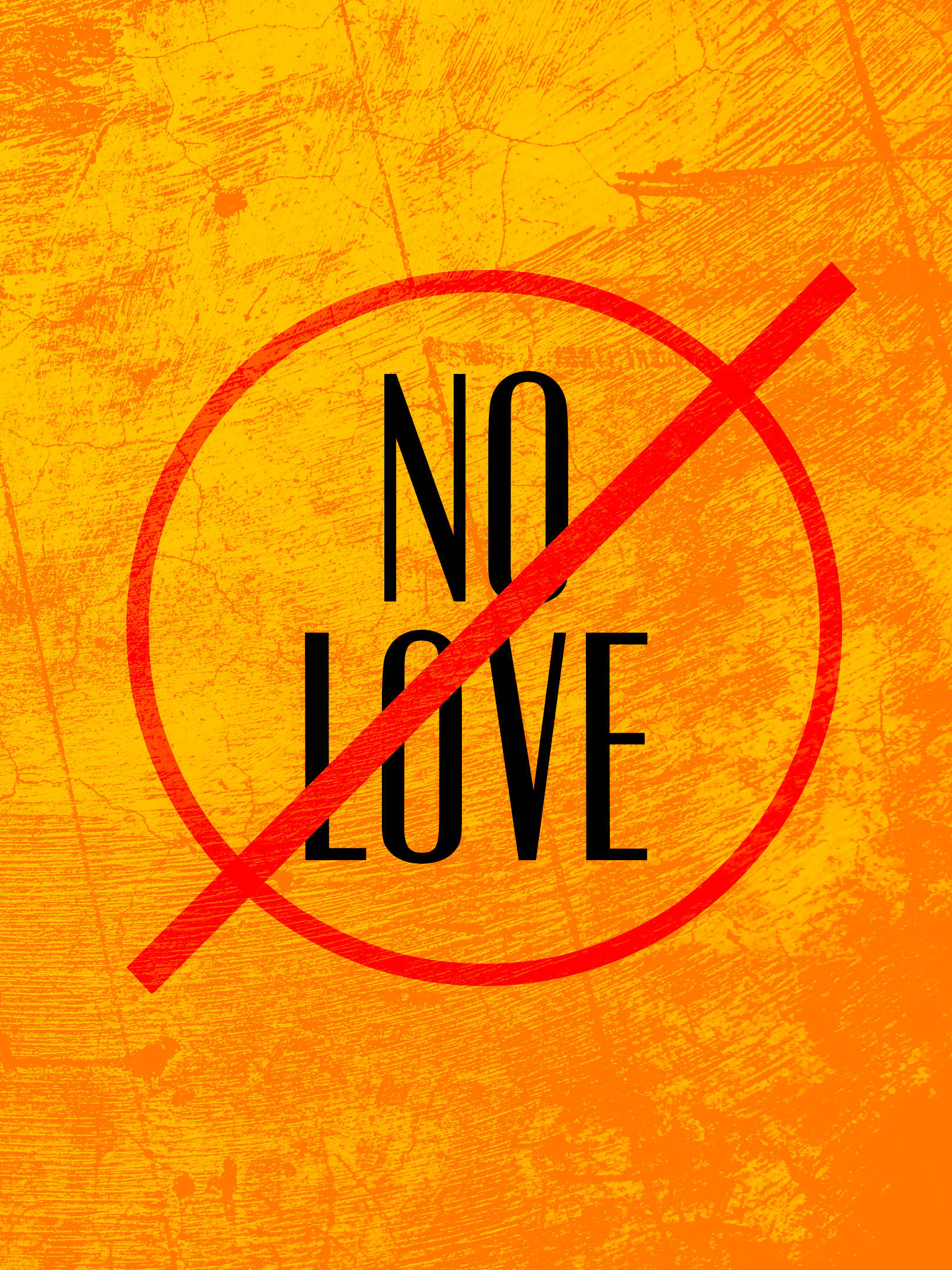 Panou Stilizat No Love Fundal