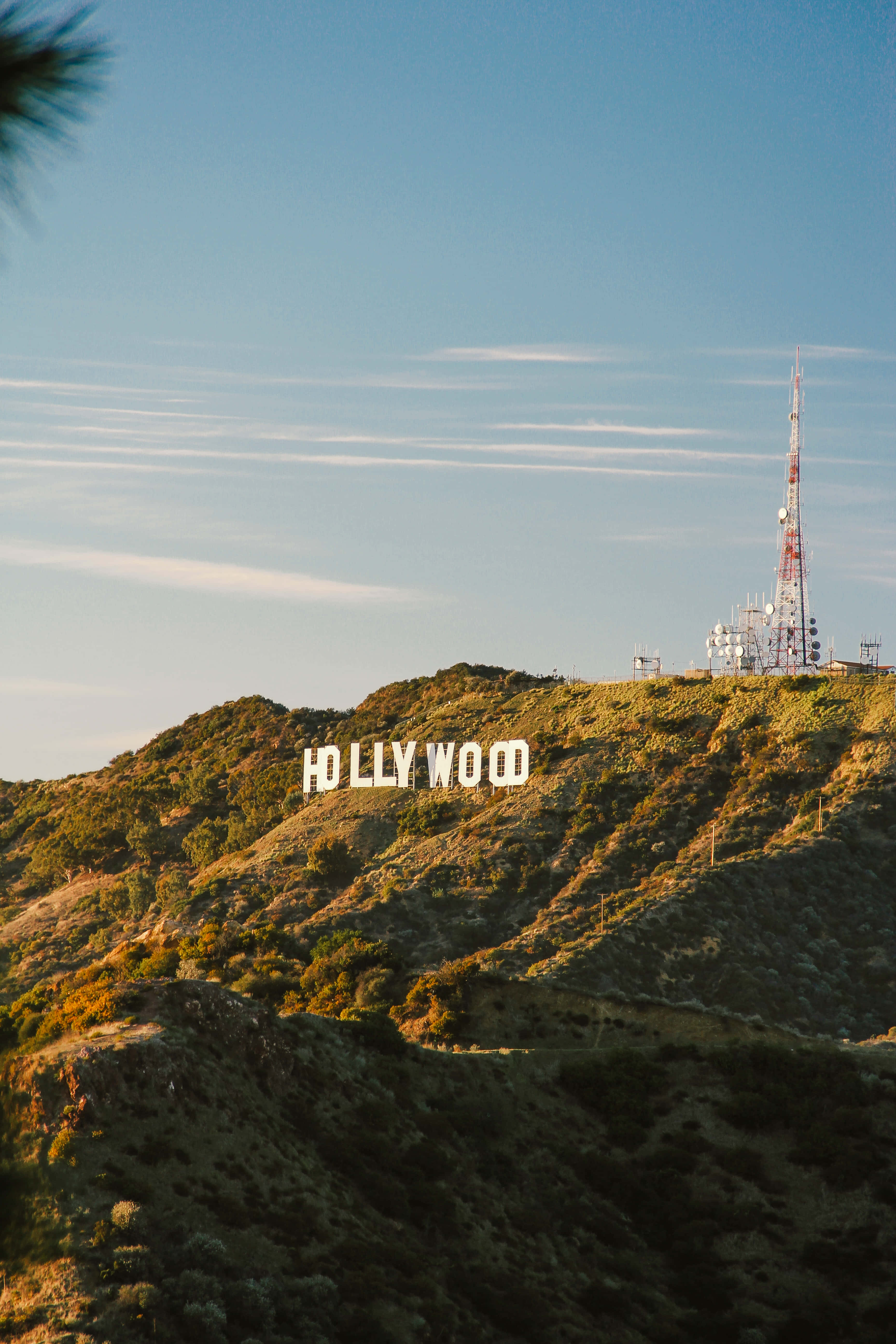 Panoul Indicator Hollywood în Timpul Apusului Fundal