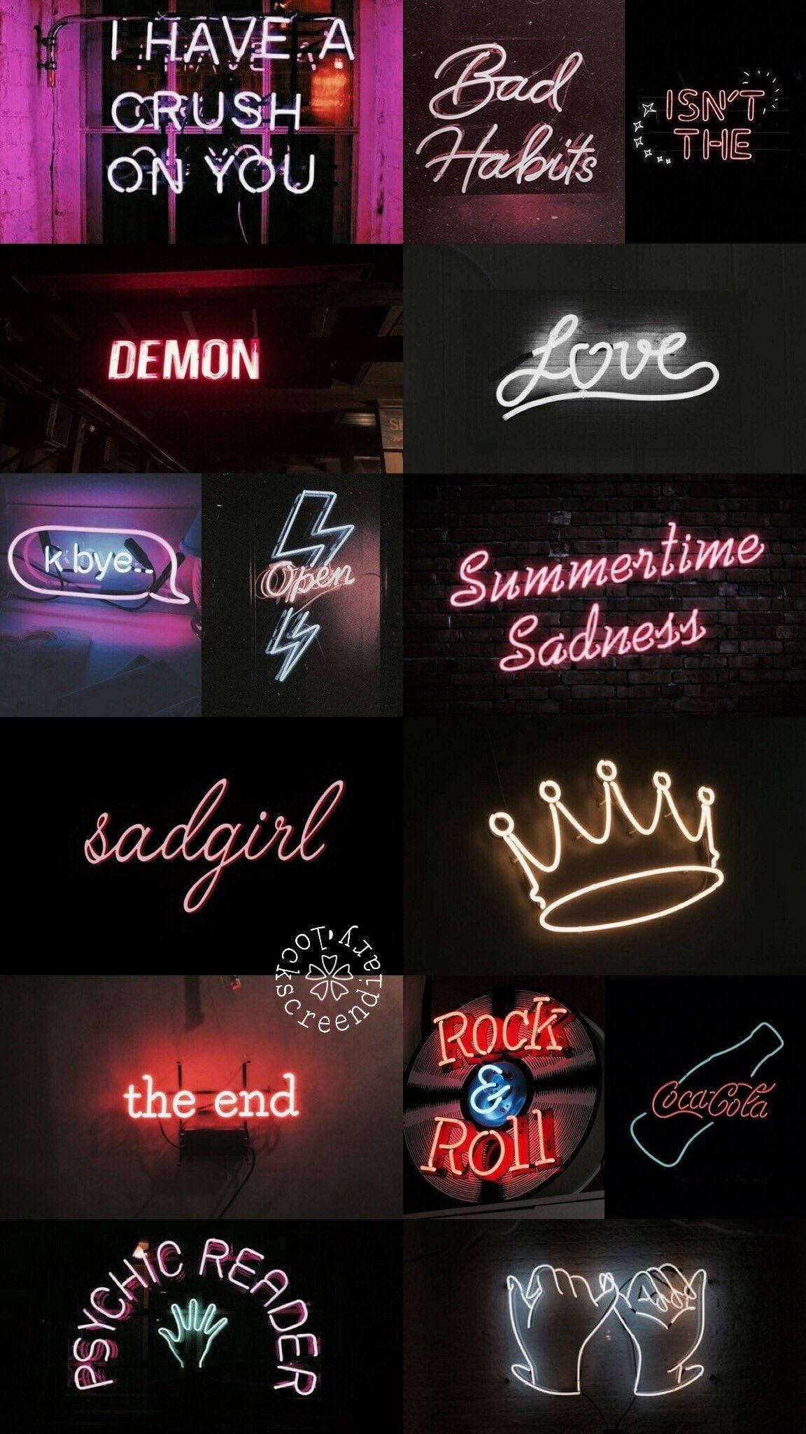 Panouri și semne estetice neon negru Fundal