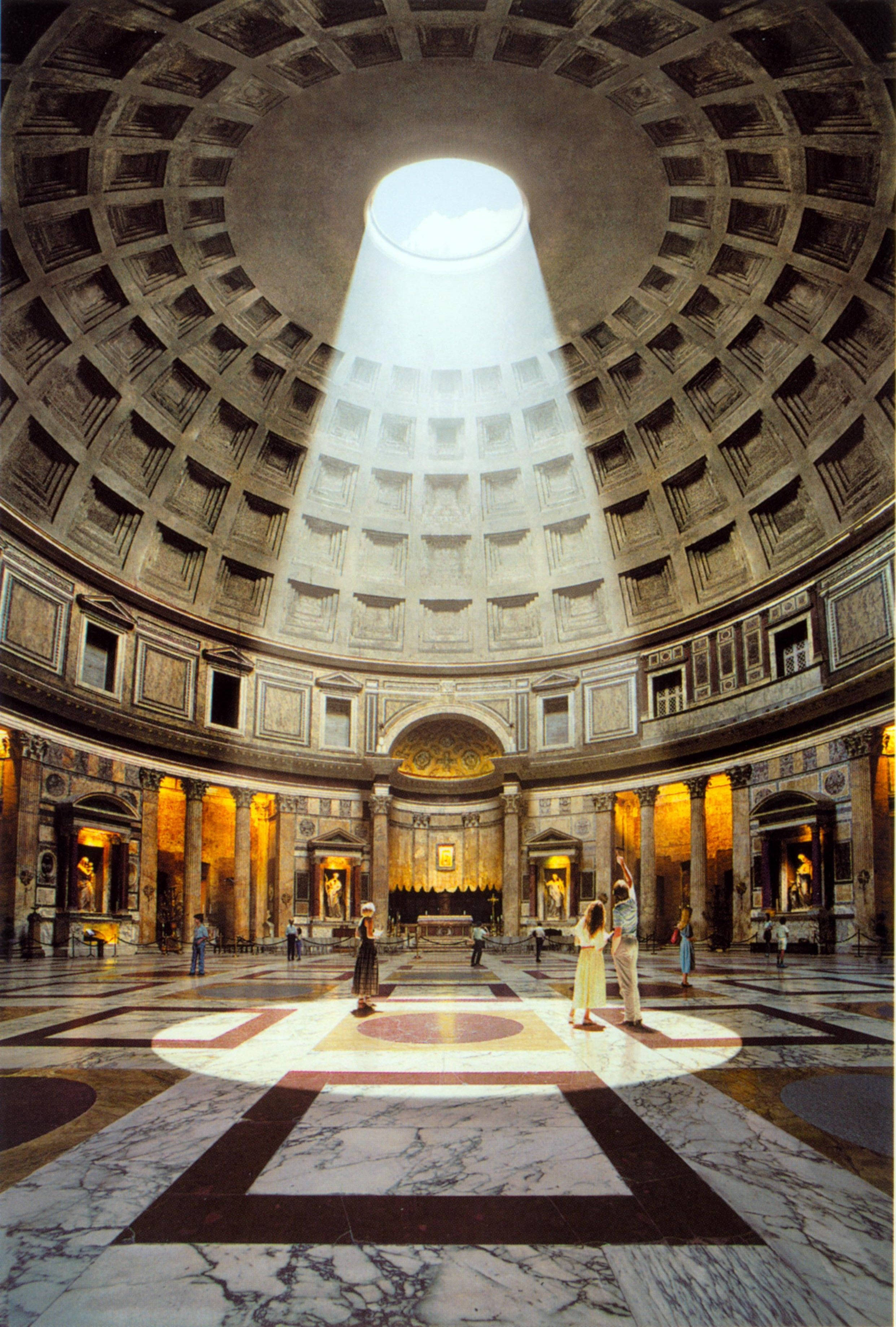 Pantheon, lumina soarelui verticală Fundal