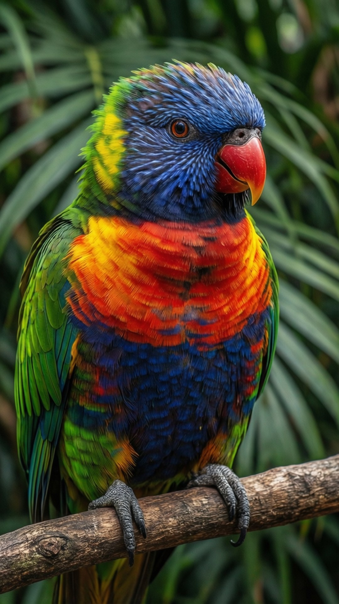 Papagal tropical pe creangă Fundal