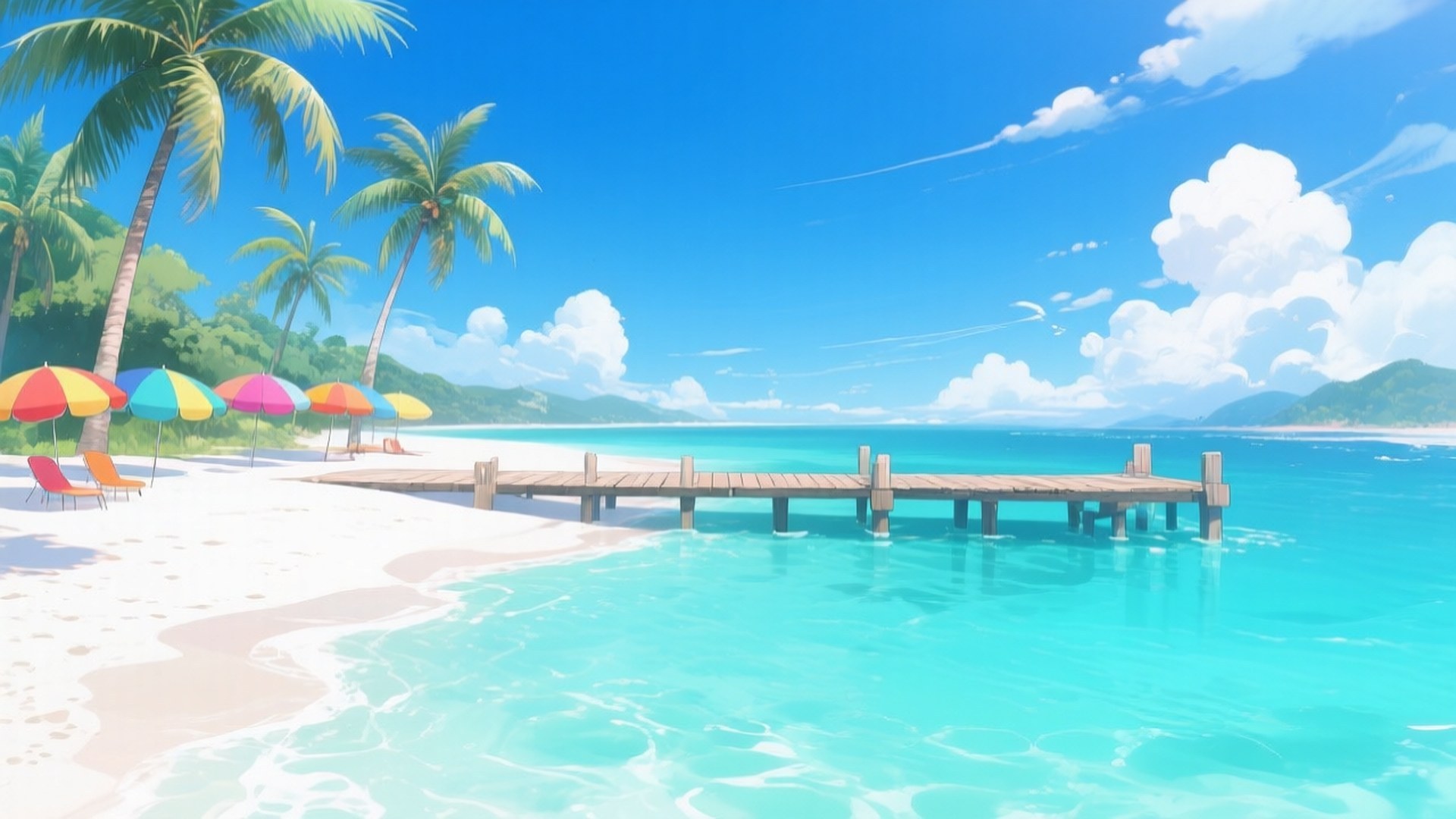Paradis tropical pe plajă Fundal