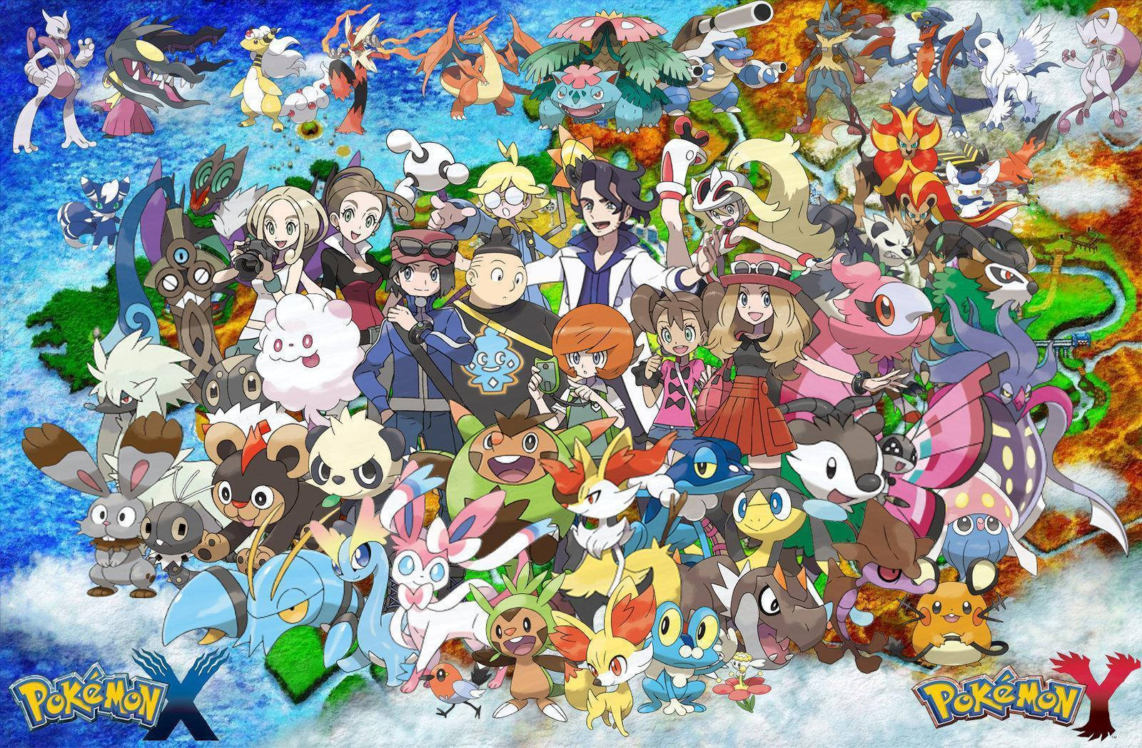 Tapet HD pentru desktop cu personaje Pokémon. — GIF pentru desktop Fundal