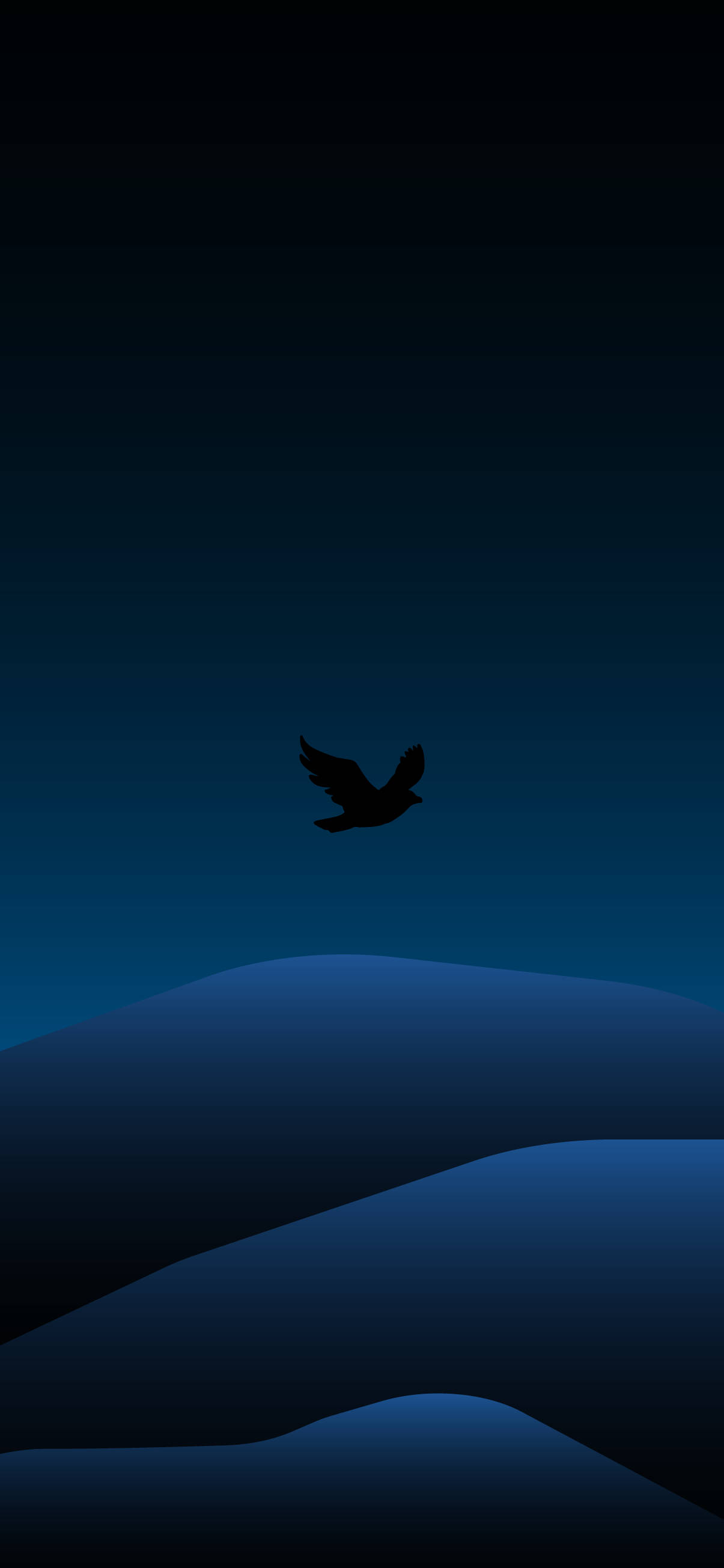 Pasăre Zburând Minimalist Întunecat iPhone Fundal