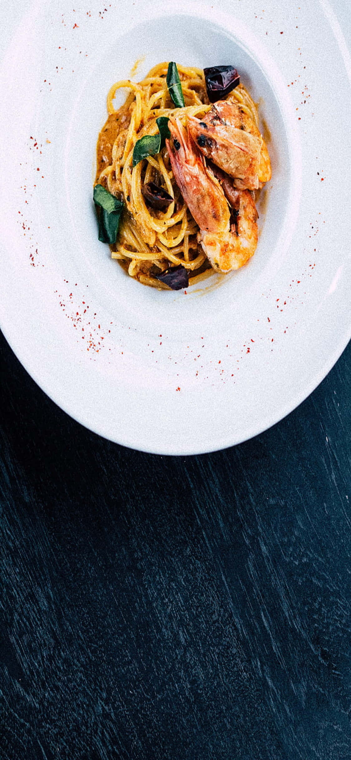 Paste Fructe de Mare Cu Crevetă Fundal iPhone X Pasta Fundal