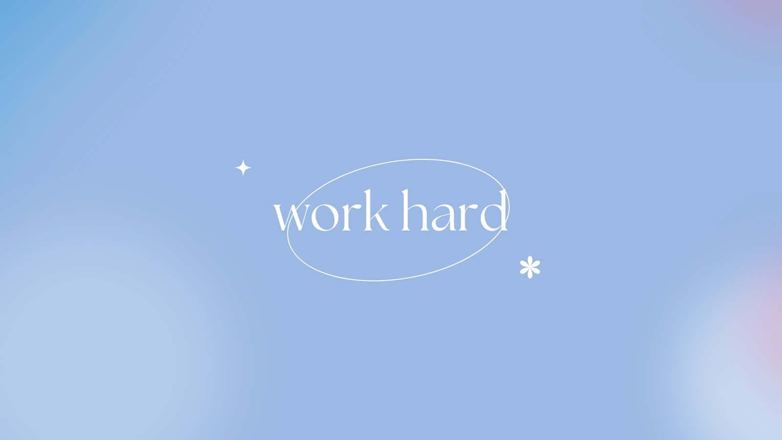 Pastel Blue Aesthetic Citat Work Hard Fundal