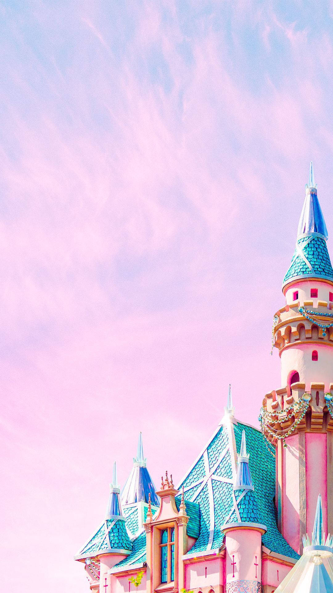 Pastel iPhone Castel Colorat Fundal
