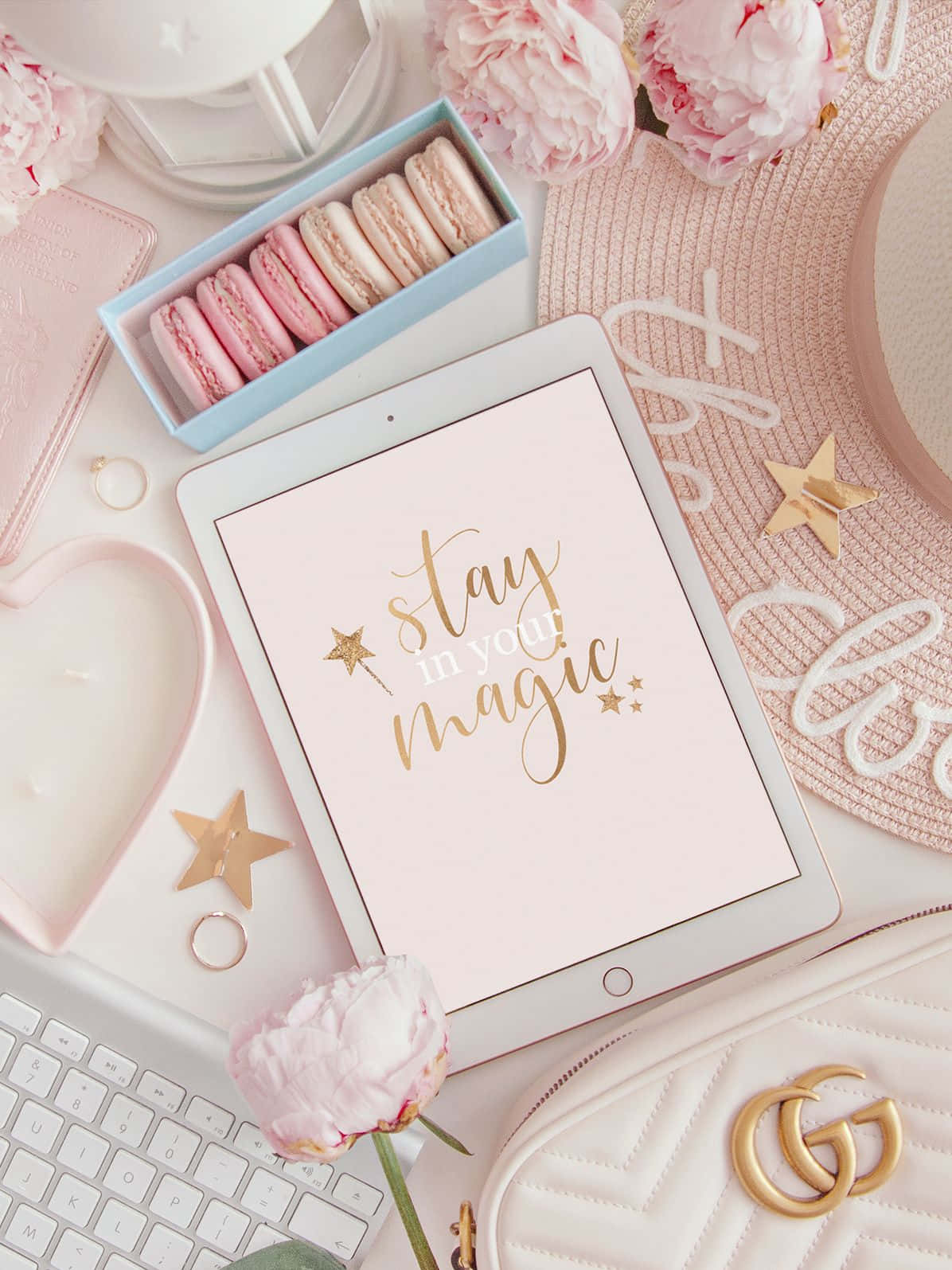 Pastel Stay Magic iPad Drăguț și Feminin Fundal