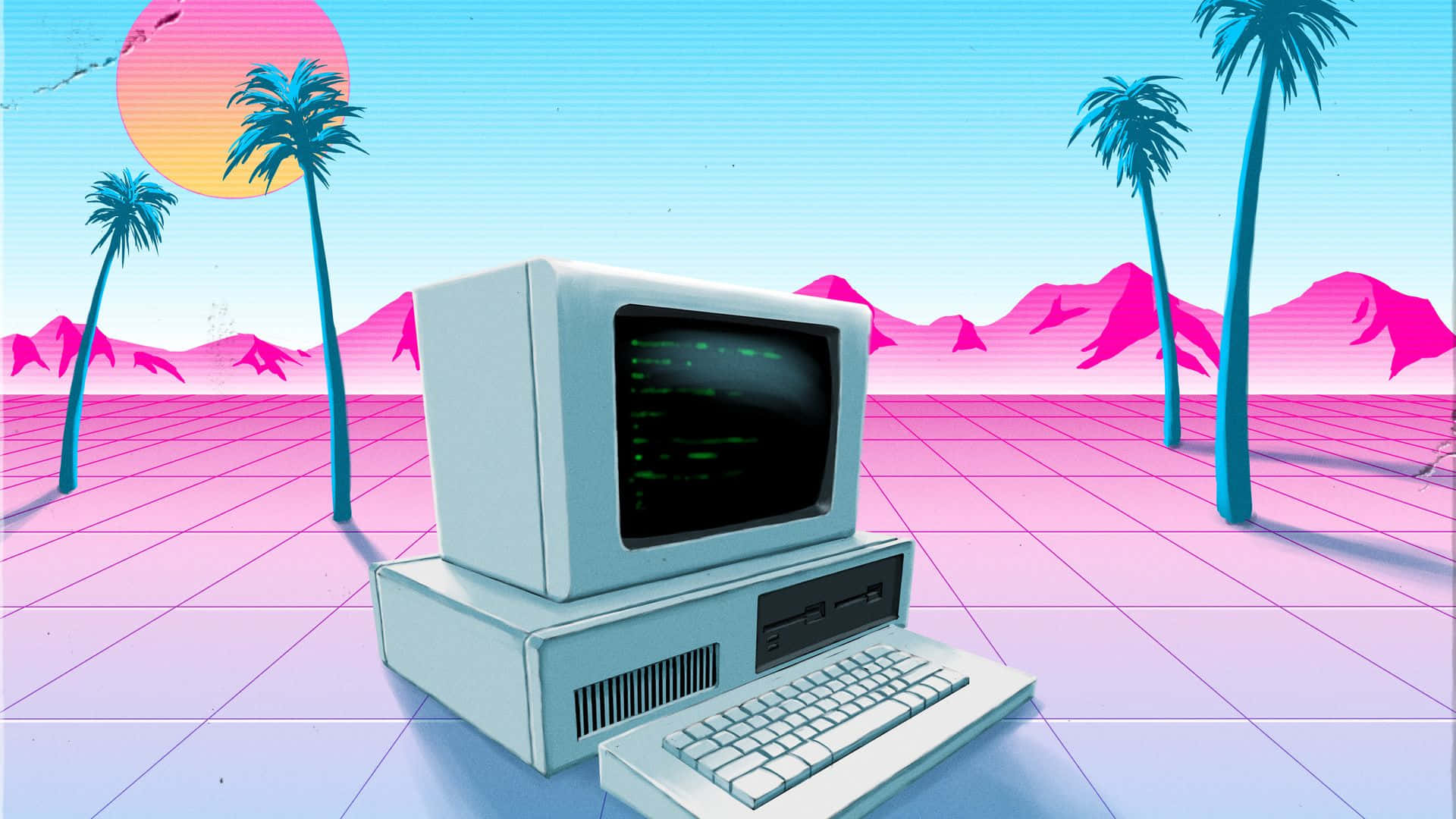 Păstrează-ți răcoarea cu un laptop estetic puternic Fundal