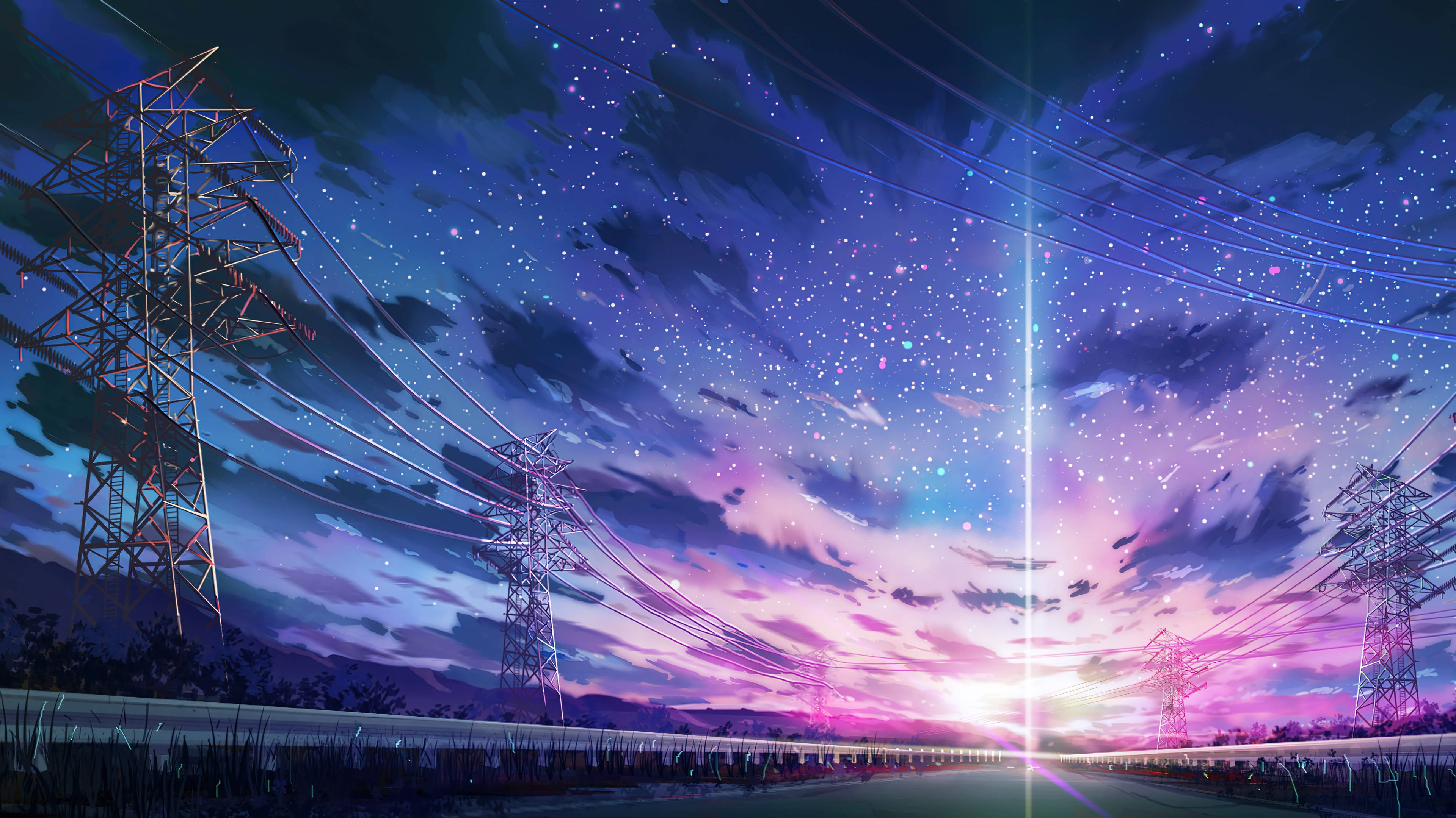 Peisaj Anime 4K Lumină Fundal