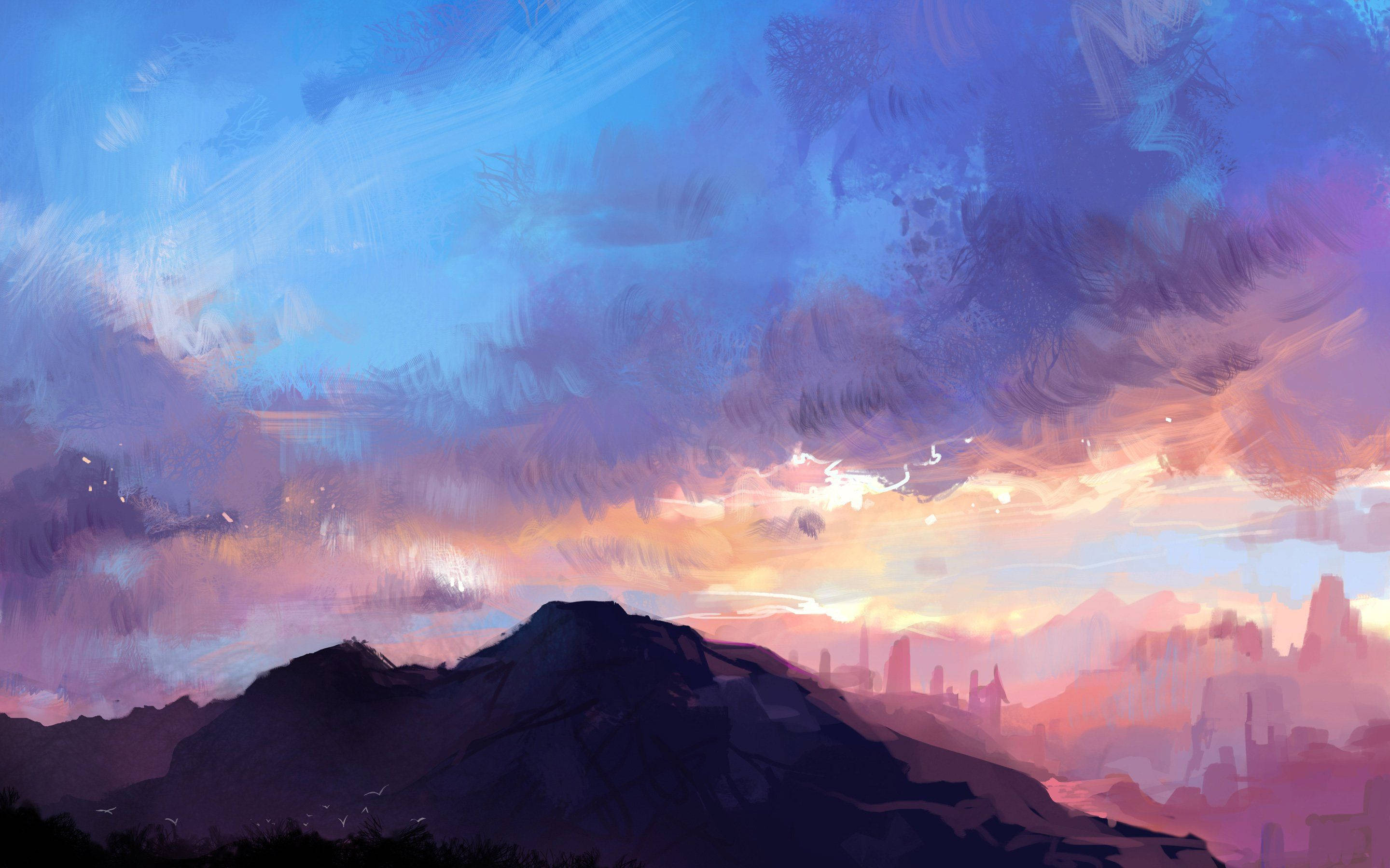 Peisaj Anime Pictură Artă Fundal