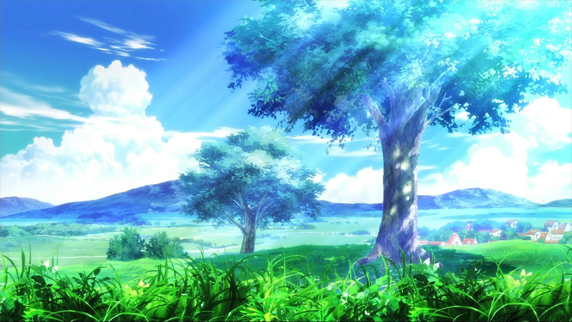 Peisaj Anime Pitoresc Fundal