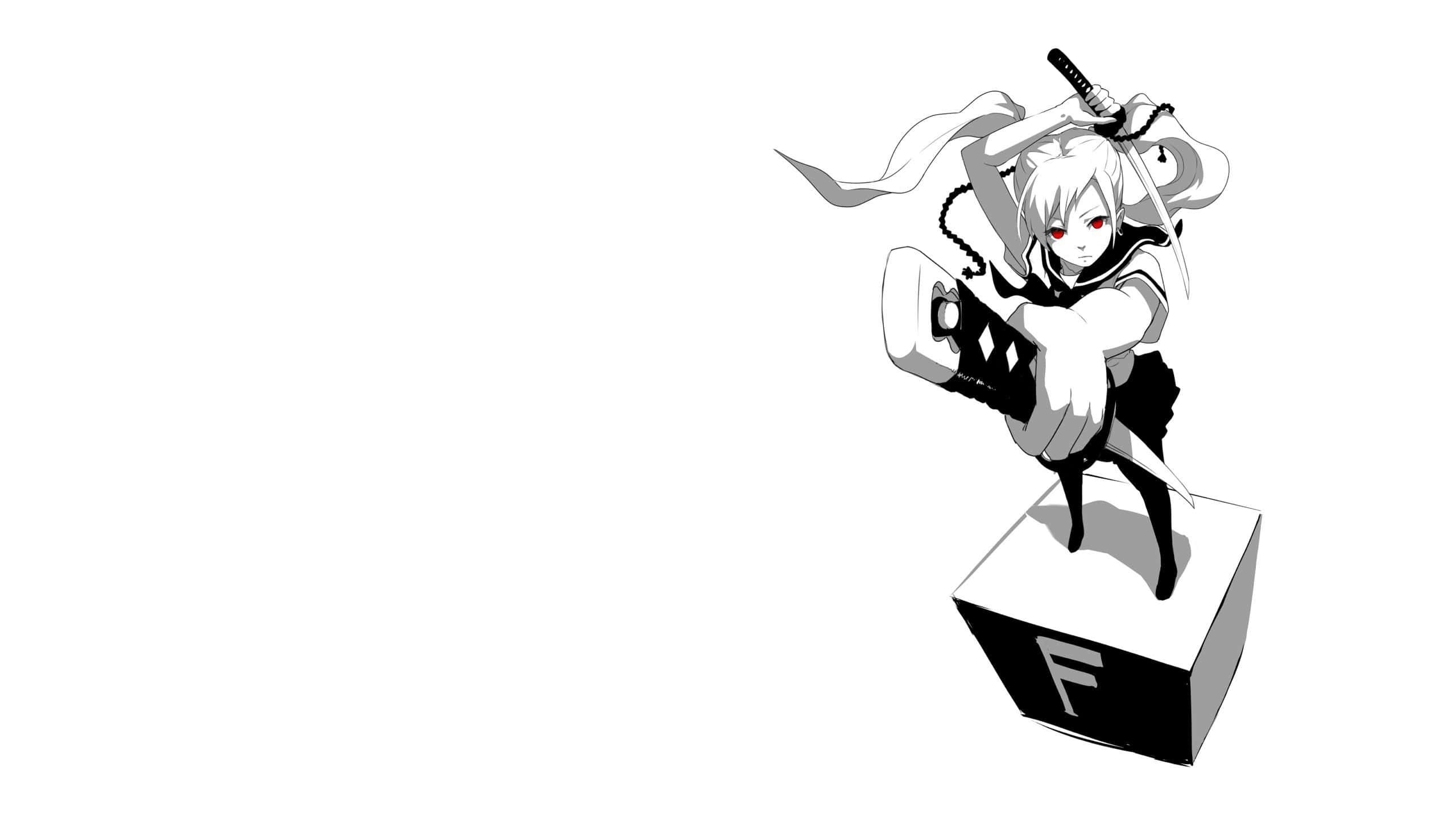 Peisaj de Vis Anime Monocrom Fundal