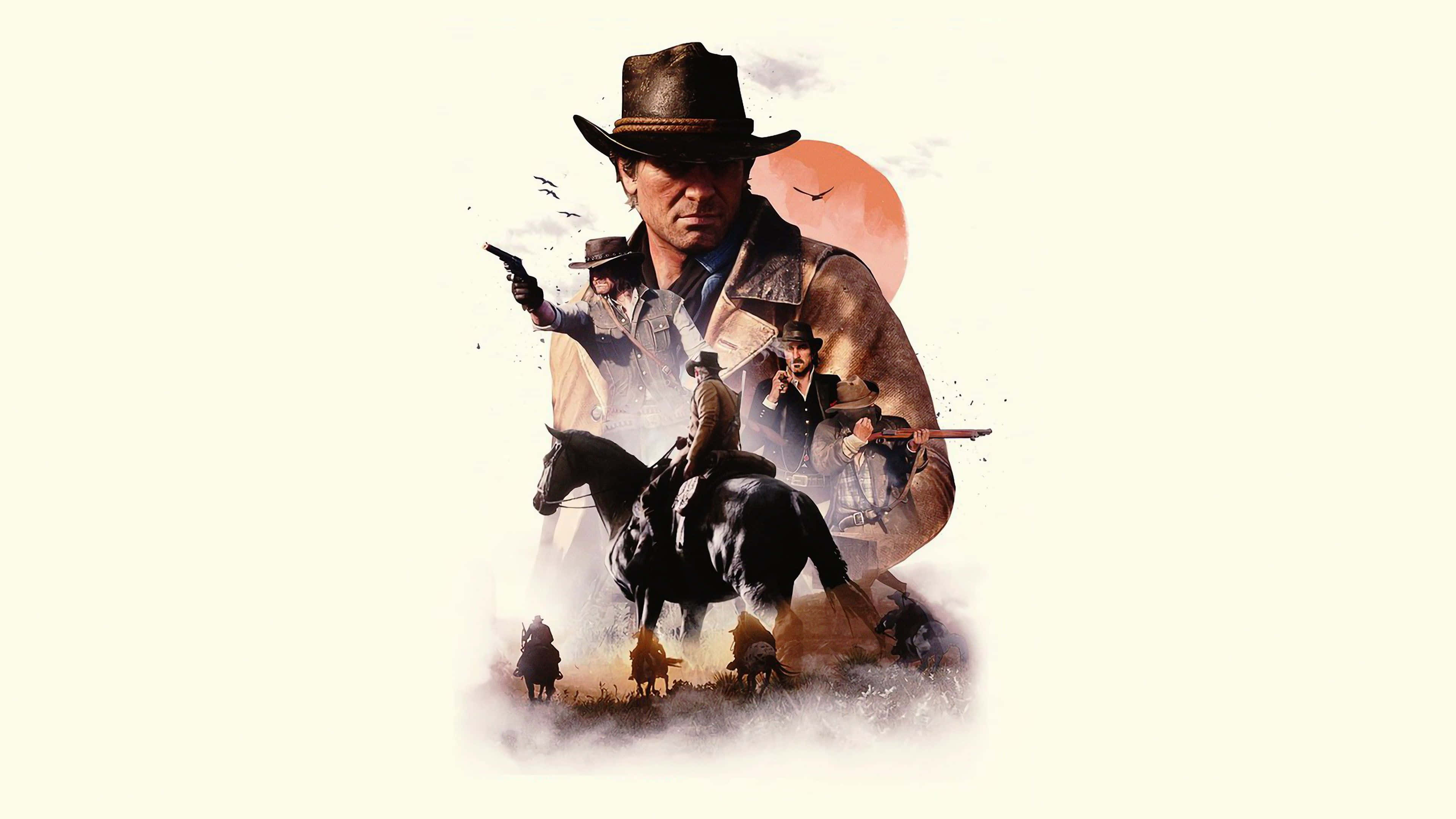 Peisaj occidental captivant din Red Dead Redemption 2 Fundal