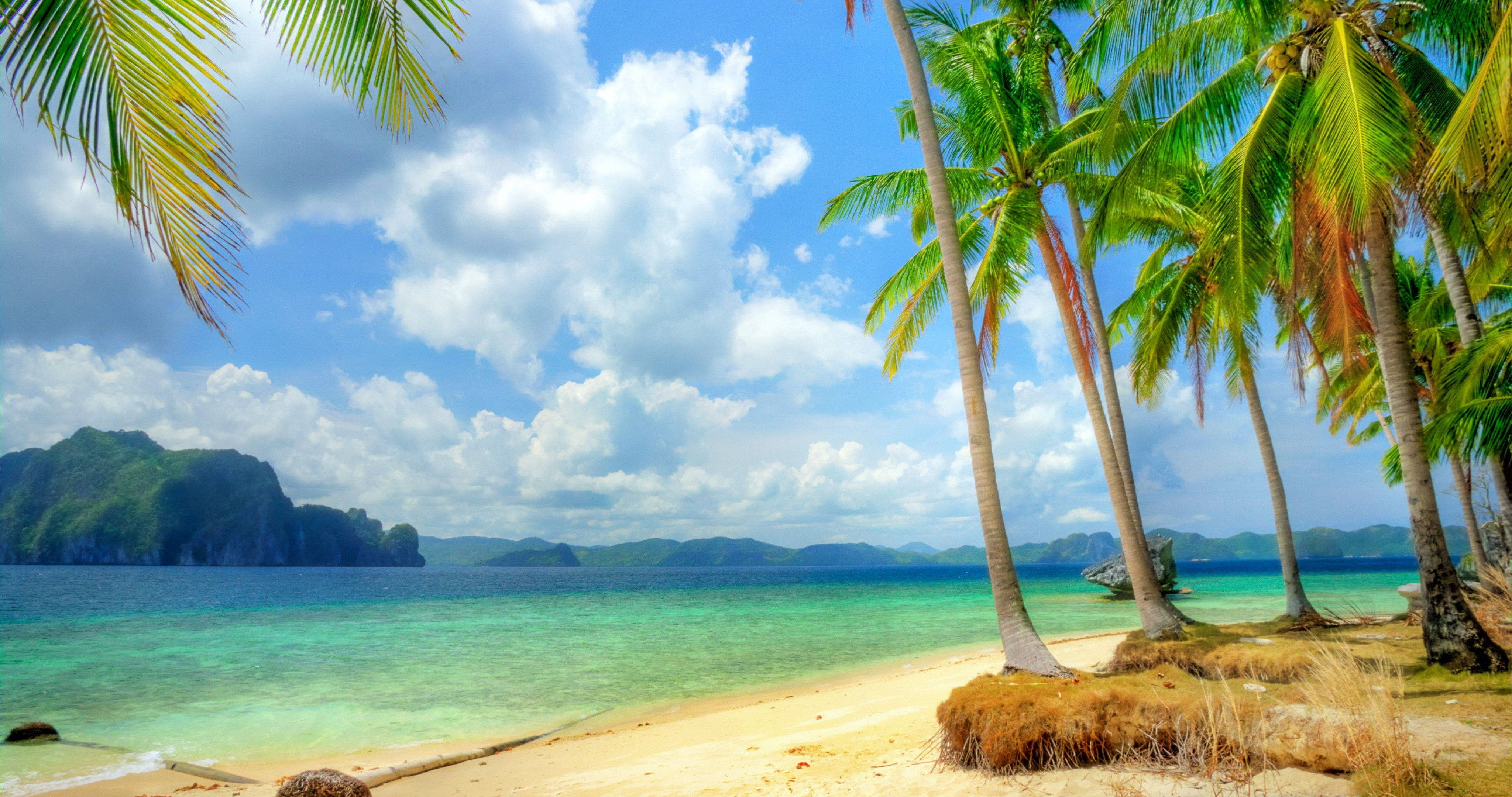 Peisaje tropicale pe plajă pentru desktop Fundal