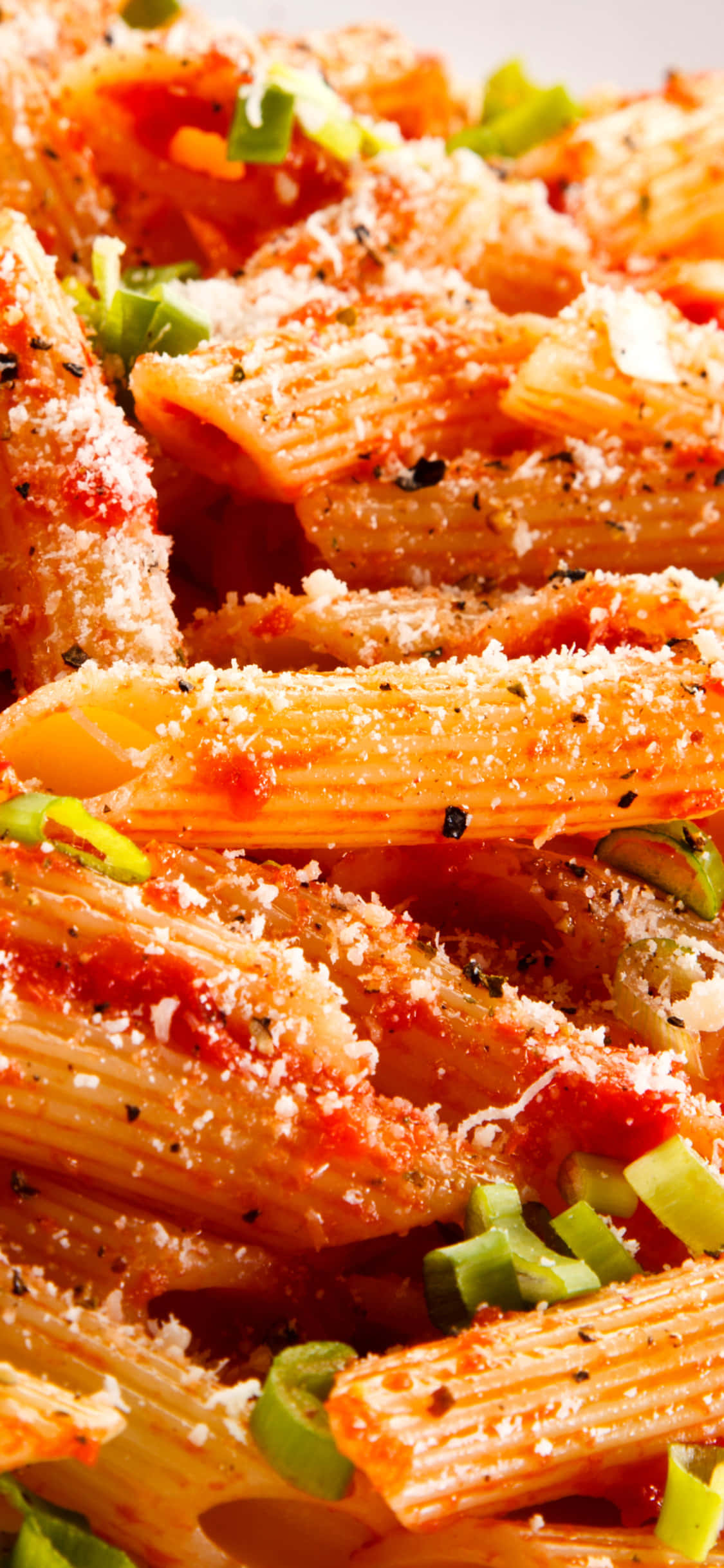 Penne Pasta Cu Sos Roșu Fundal Pasta iPhone X Fundal