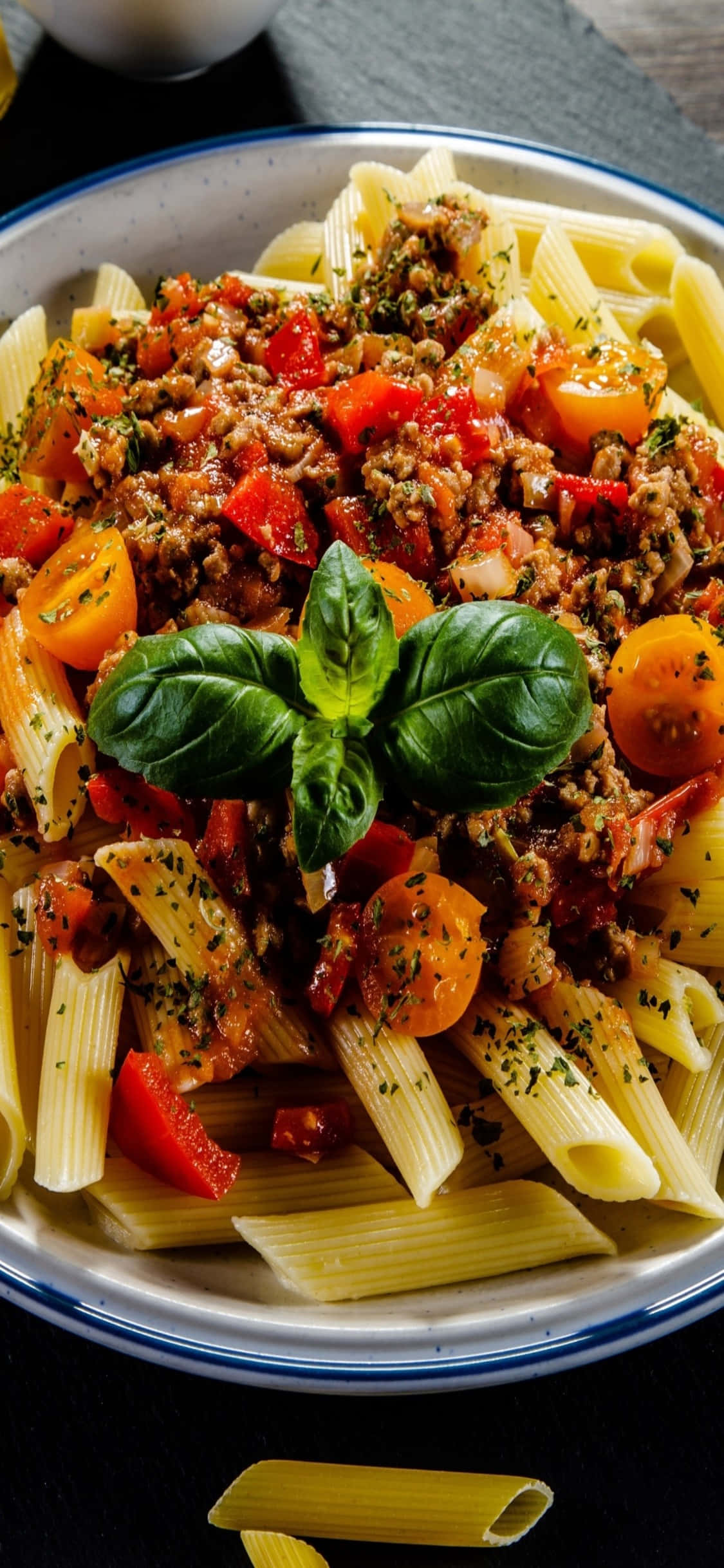 Penne Spaghetti iPhone X Fundal Pasta Fundal