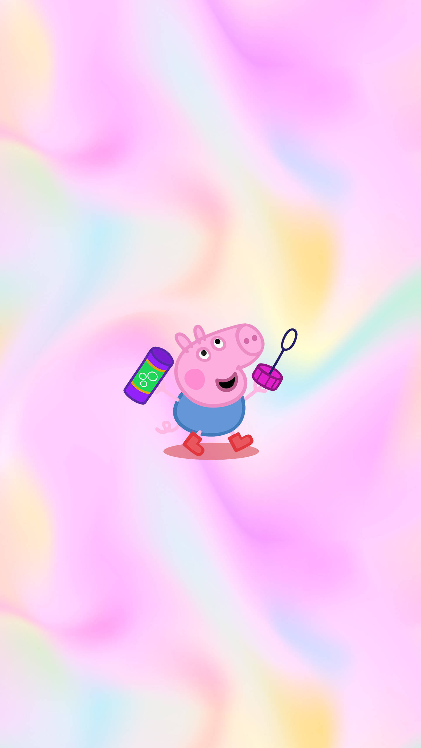 Peppa Pig iPhone George cu Bule Fundal
