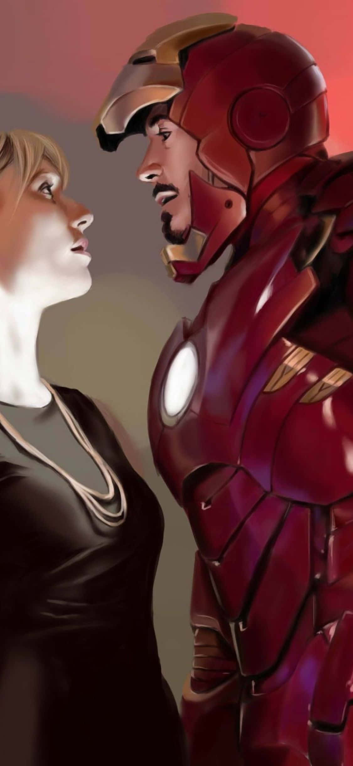 Pepper Potts Stând Tare Fundal