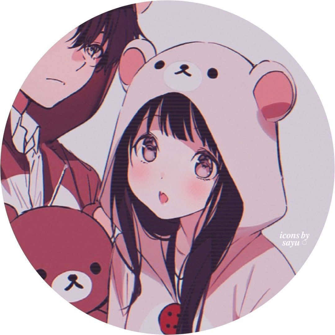 Pereche de urși pentru poze de profil anime Fundal