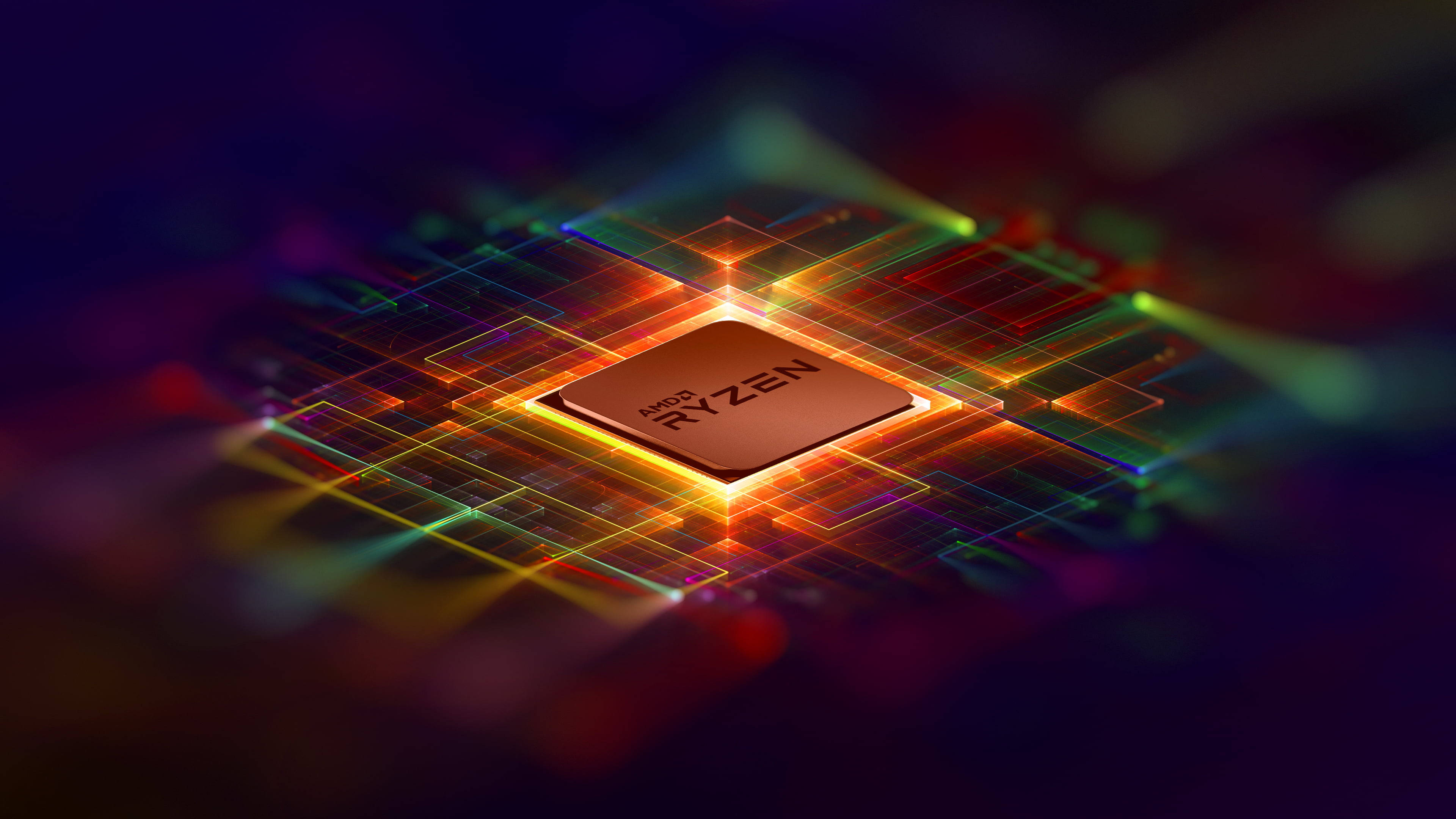 Perete vibrant AMD 4K Fundal