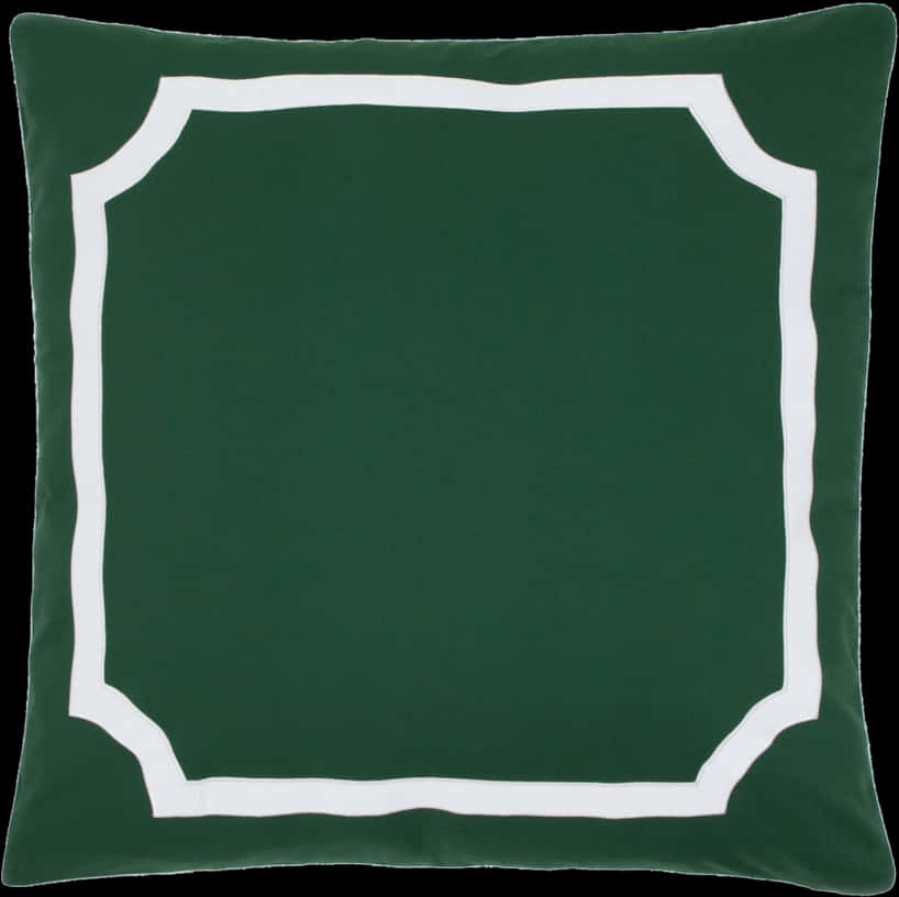 Pernă decorativă verde cu bordură albă Fundal