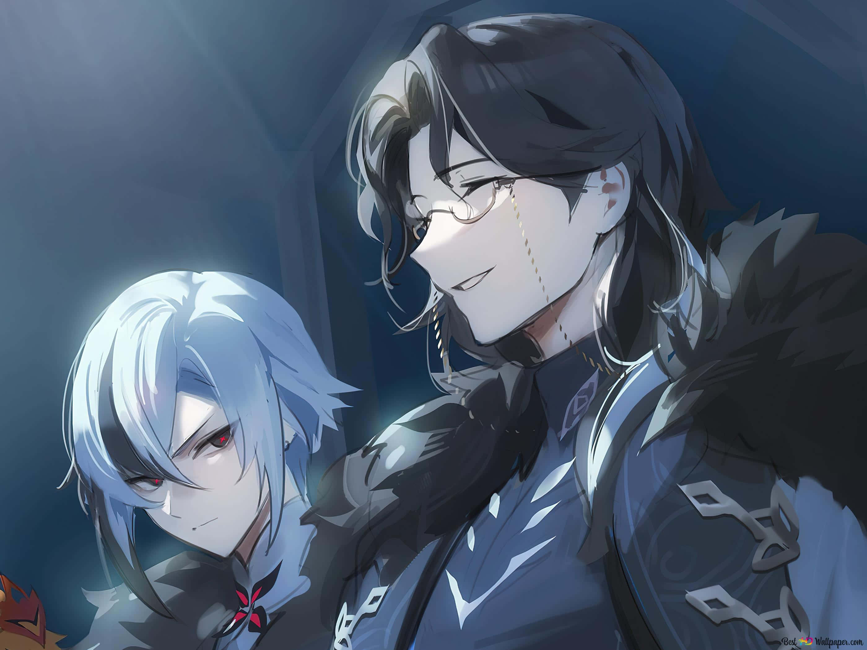 Personaj Anime Captivant din Genshin Impact Fundal