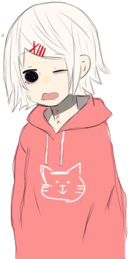 Personaj Anime Cu Expresie Rănită Fundal