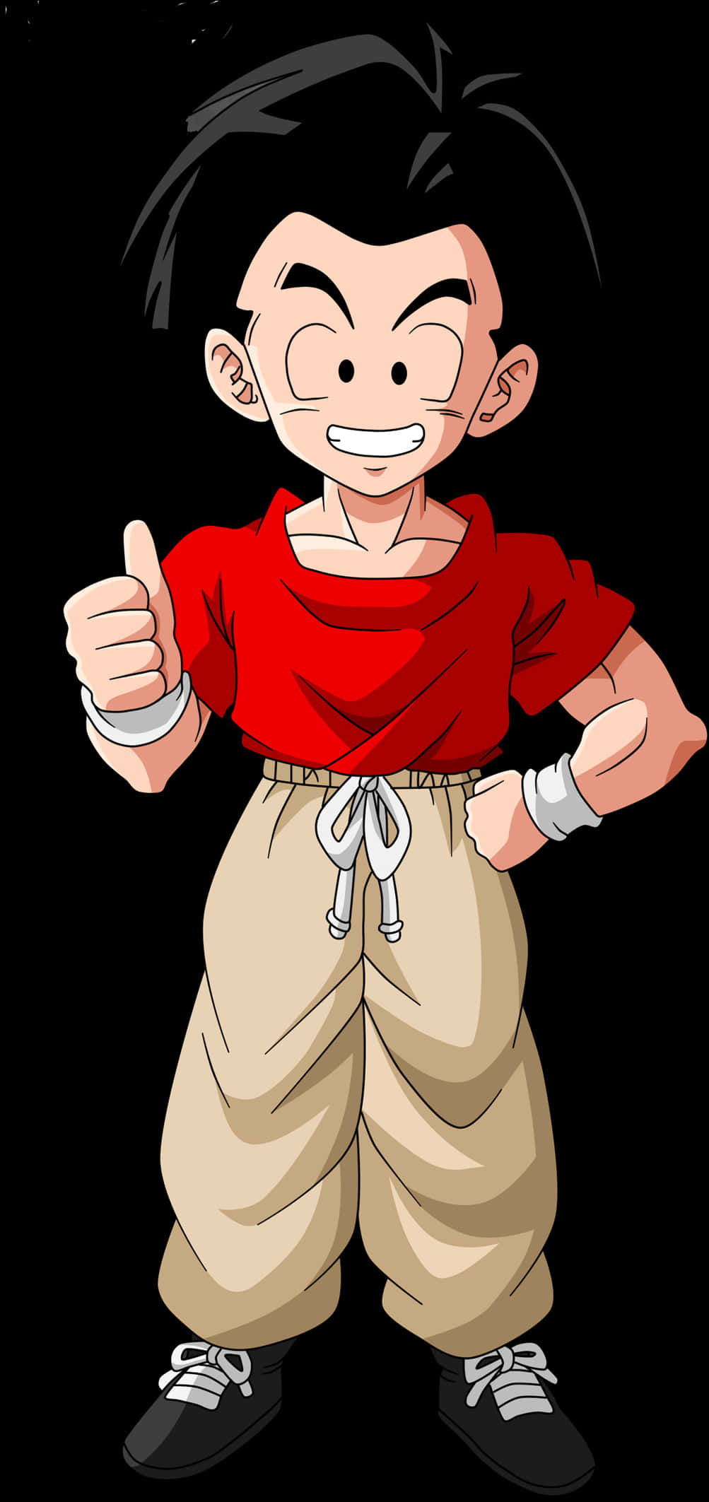 Personaj Dragon Ball Z cu degetul mare ridicat Fundal